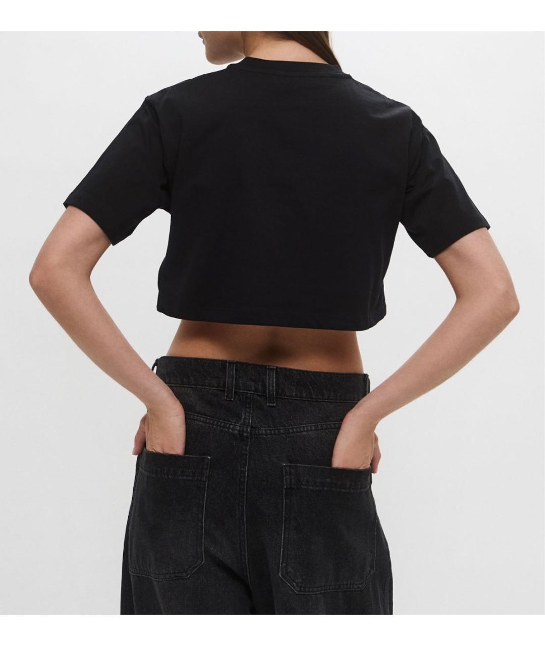 OFF-WHITE Черная хлопковая футболка, фото 3