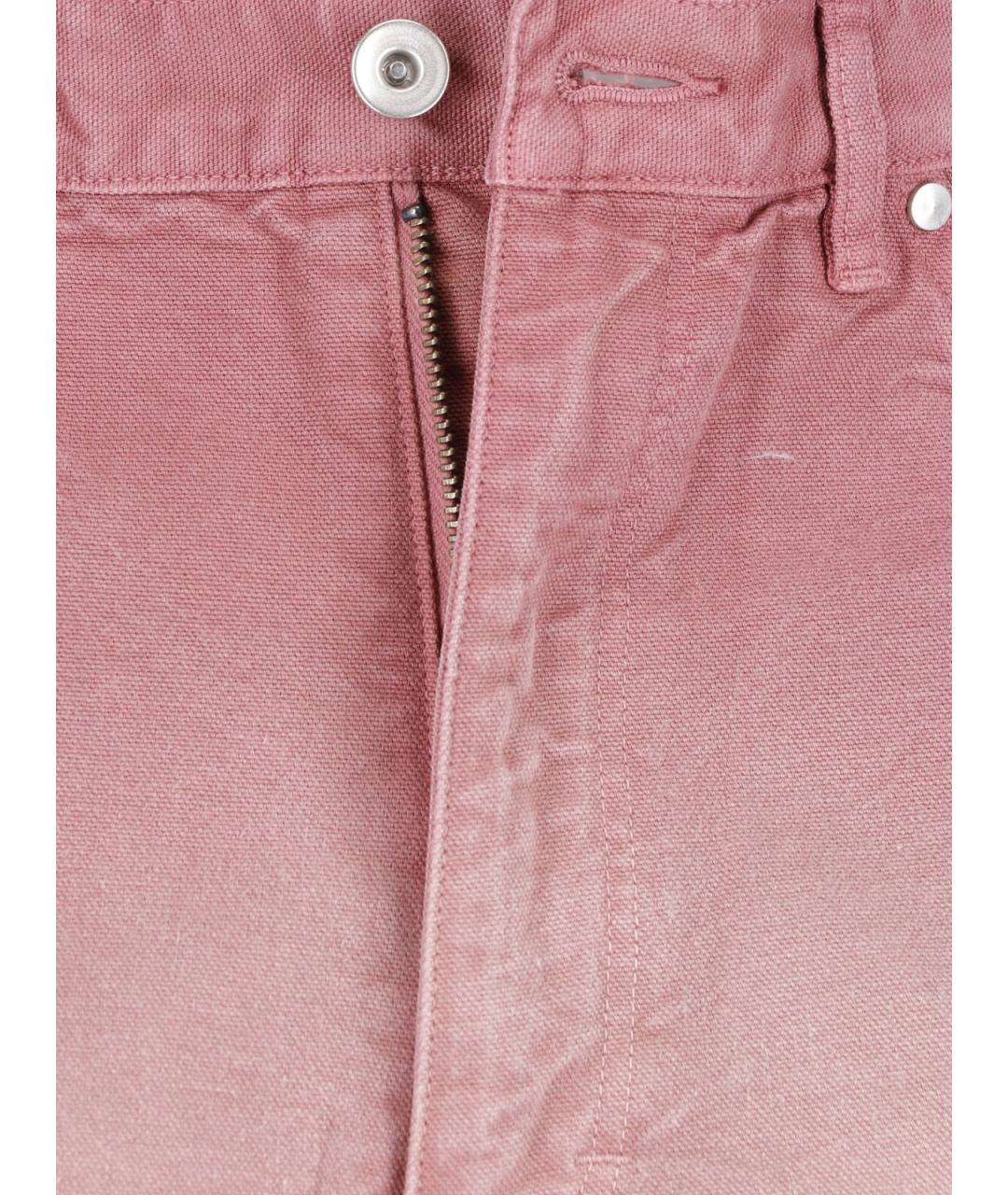 AURALEE Розовые хлопковые повседневные брюки, фото 4