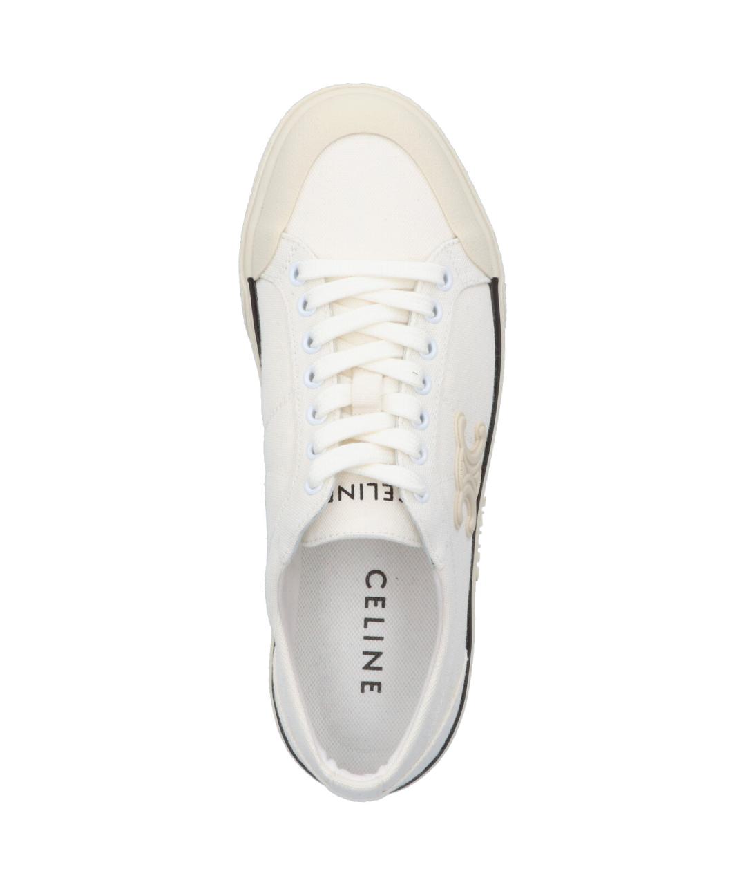 CELINE Белые текстильные кеды, фото 5