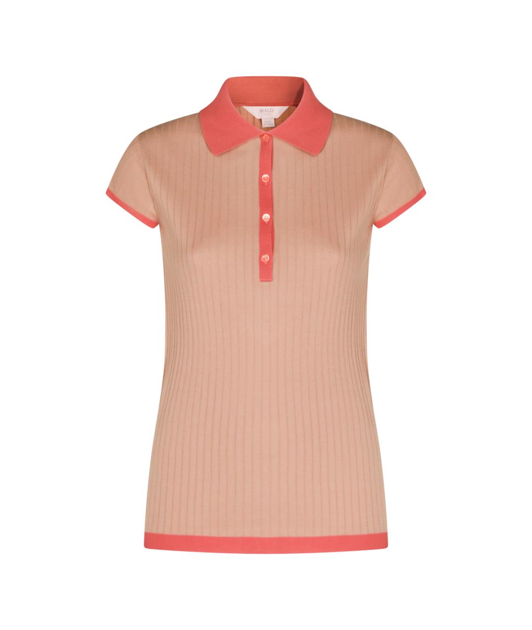 MALO Бежевая хлопковая футболка, фото 1