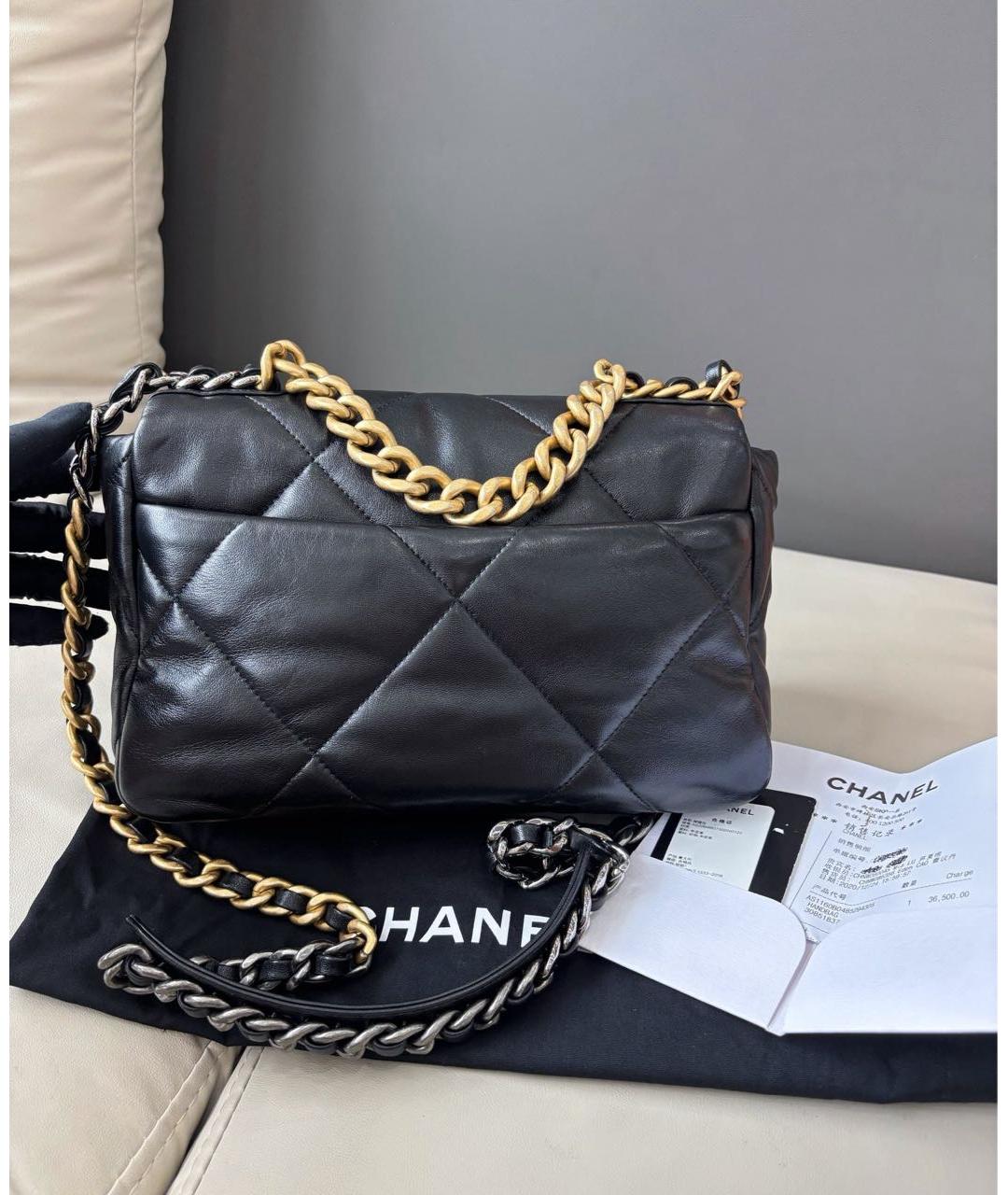 CHANEL Черная кожаная сумка через плечо, фото 4