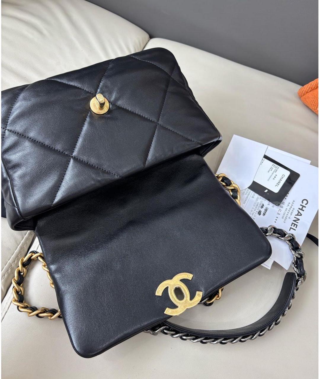 CHANEL Черная кожаная сумка через плечо, фото 6