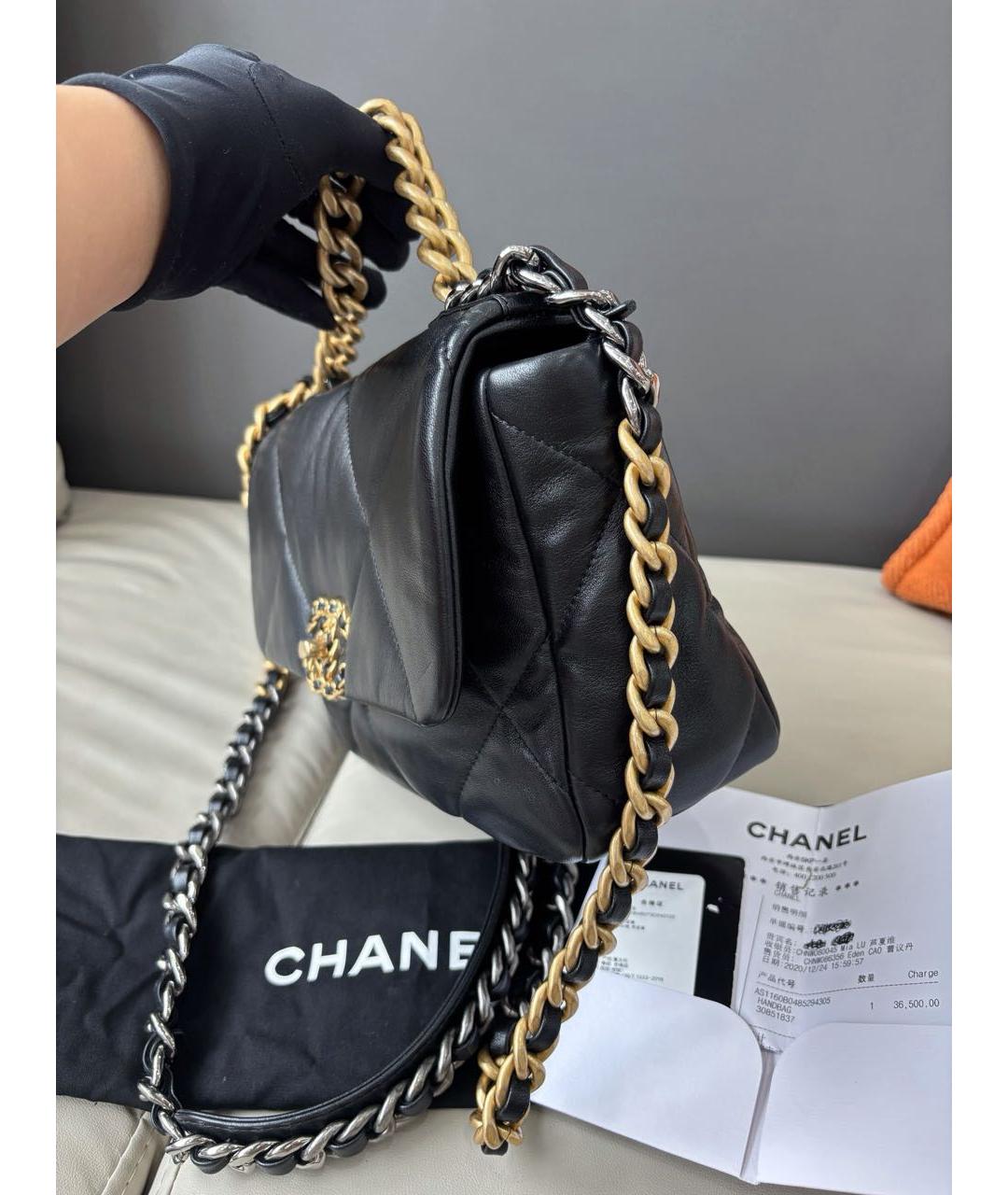 CHANEL Черная кожаная сумка через плечо, фото 3