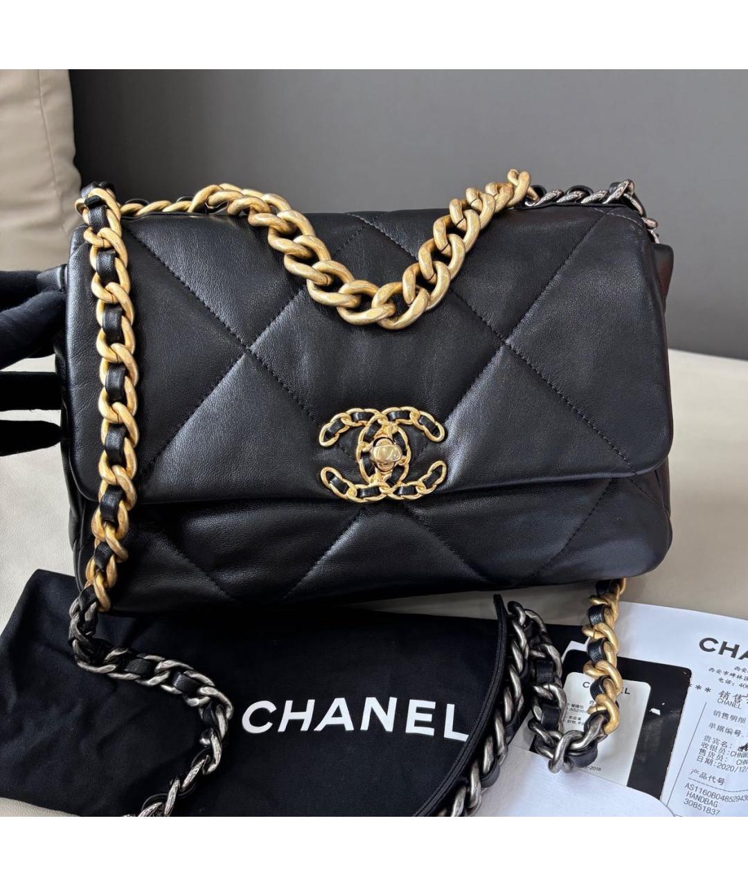 CHANEL Черная кожаная сумка через плечо, фото 2