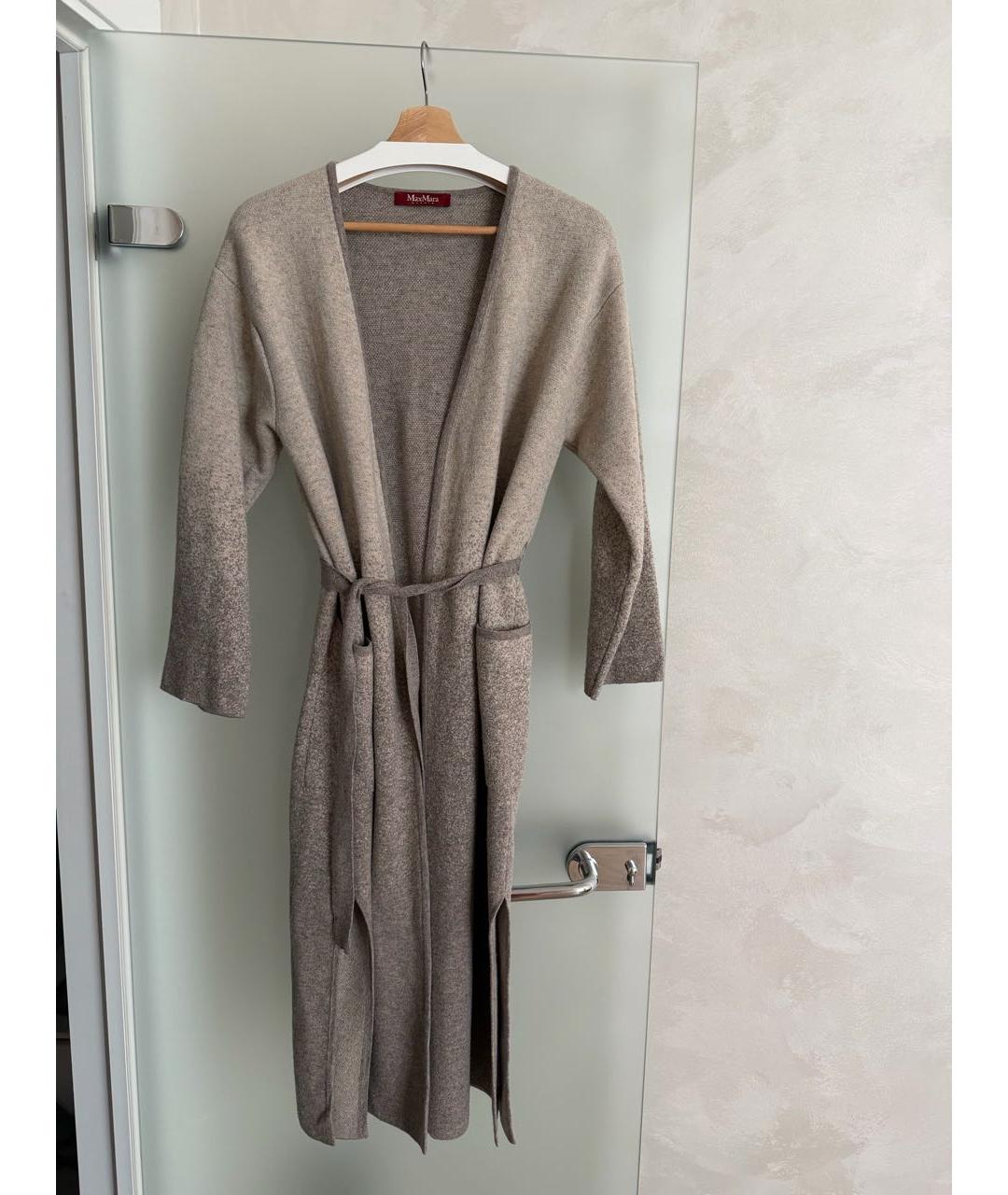 MAX MARA STUDIO Антрацитовое шерстяное пальто, фото 6