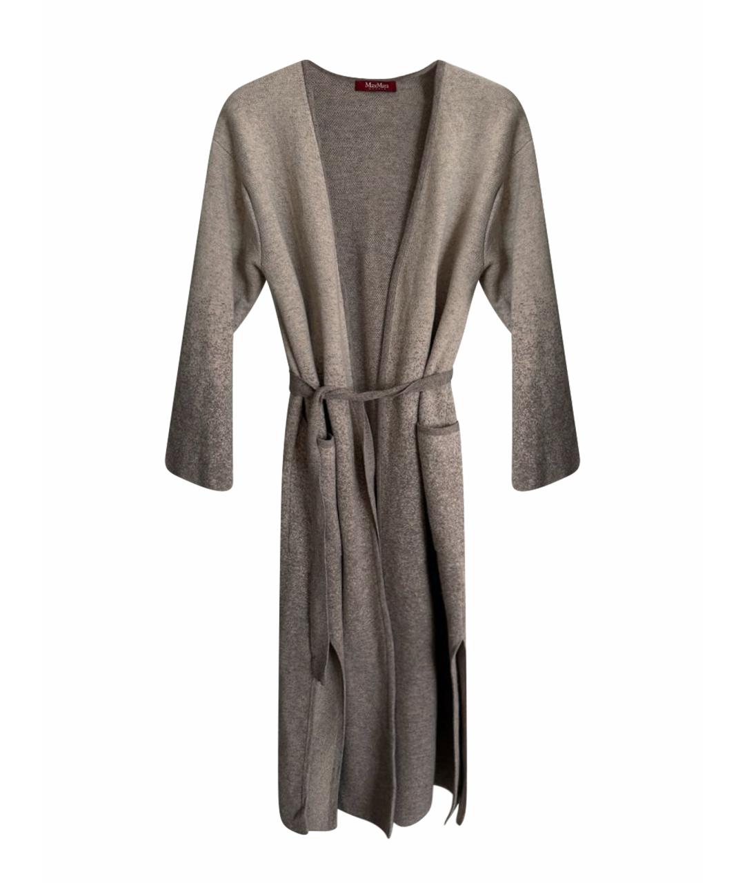 MAX MARA STUDIO Антрацитовое шерстяное пальто, фото 1