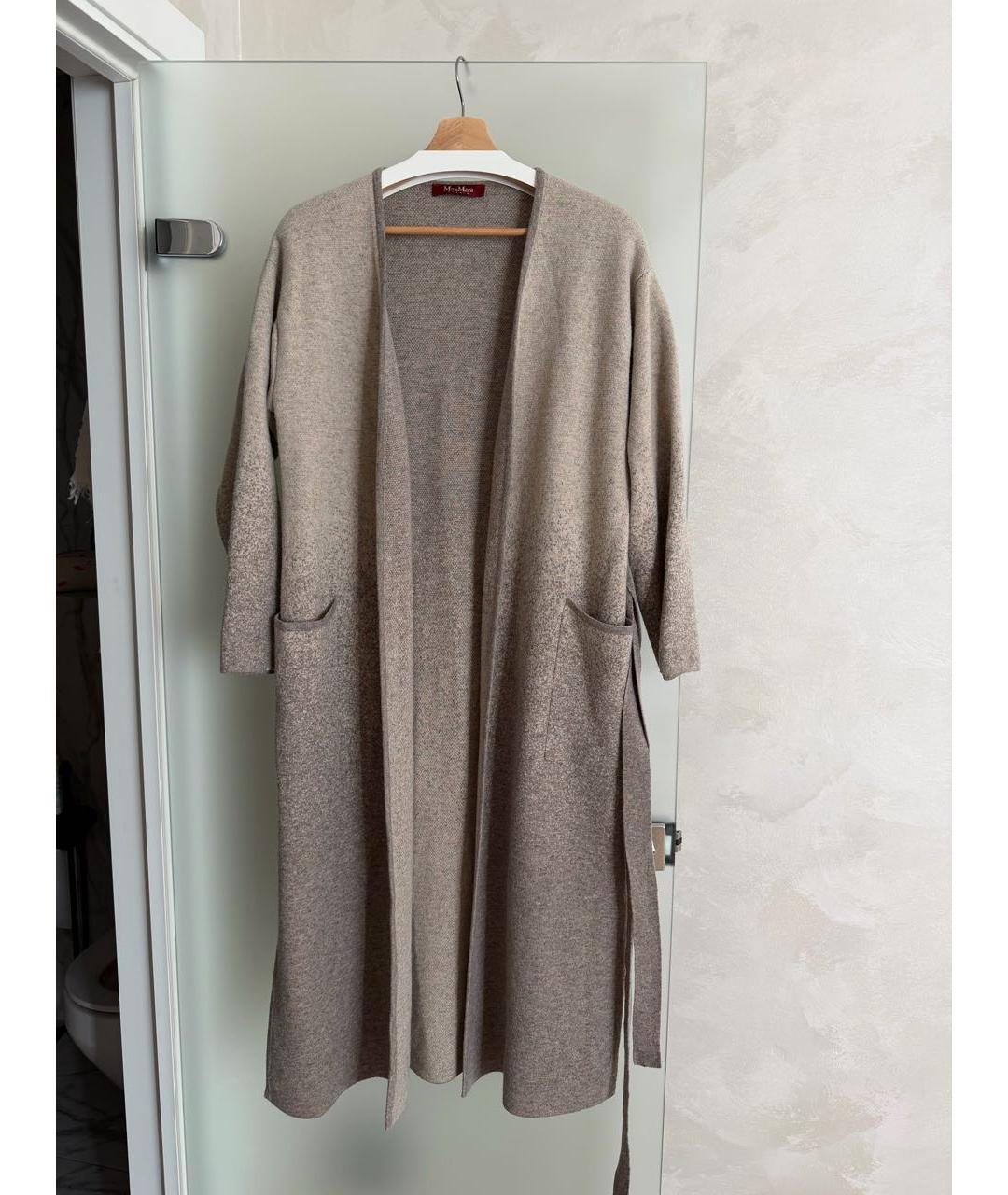 MAX MARA STUDIO Антрацитовое шерстяное пальто, фото 3