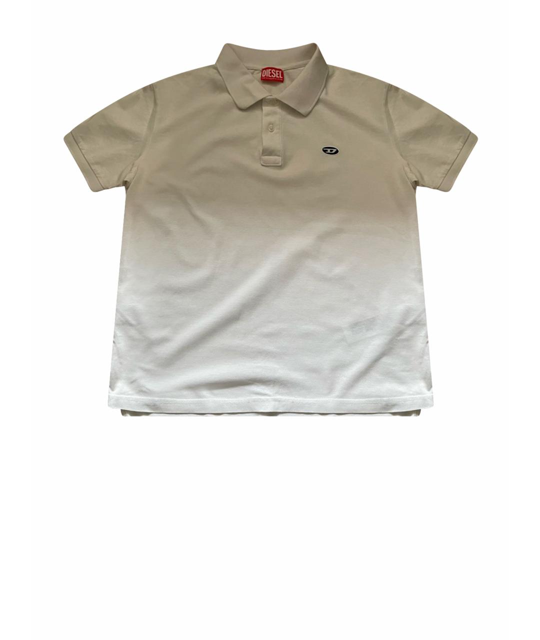DIESEL Белое хлопковое поло с коротким рукавом, фото 1