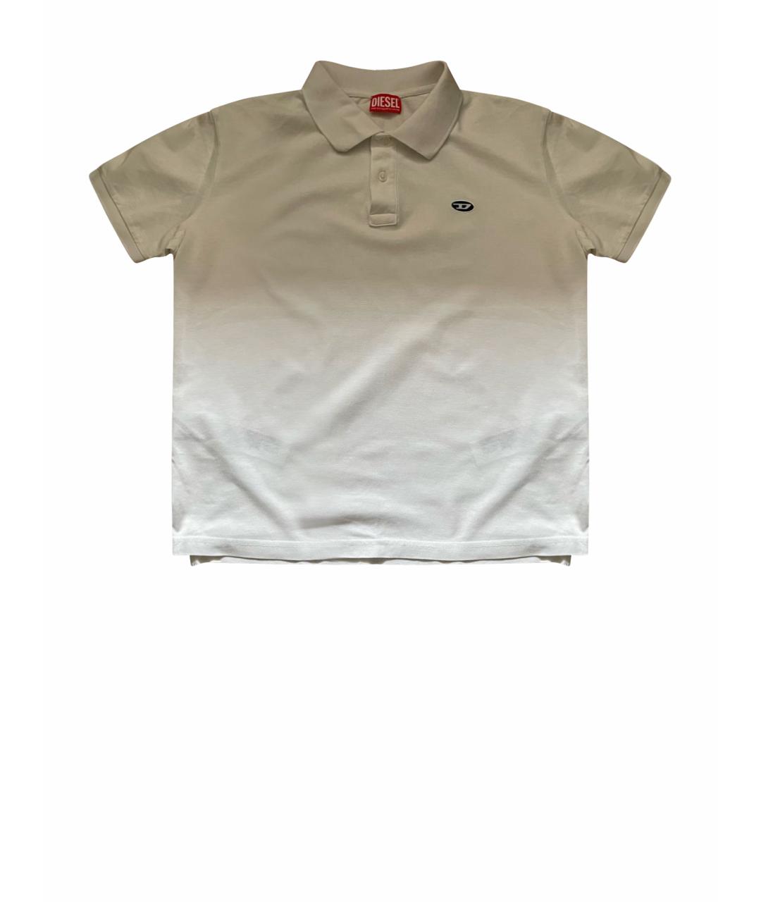 DIESEL Белое хлопковое поло с коротким рукавом, фото 3