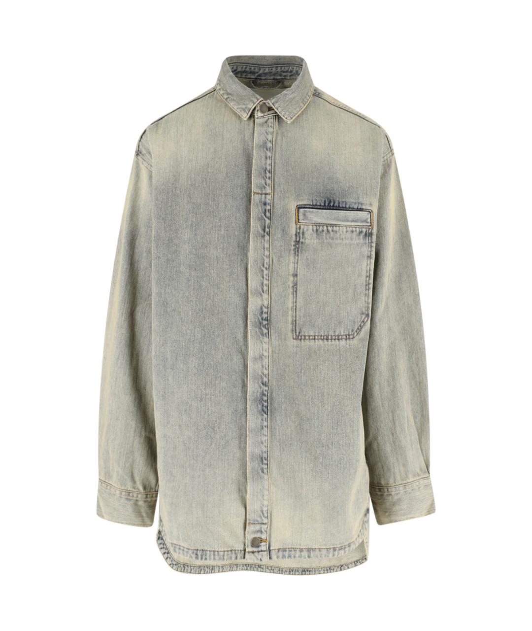 entire studios Голубая хлопковая кэжуал рубашка, фото 1