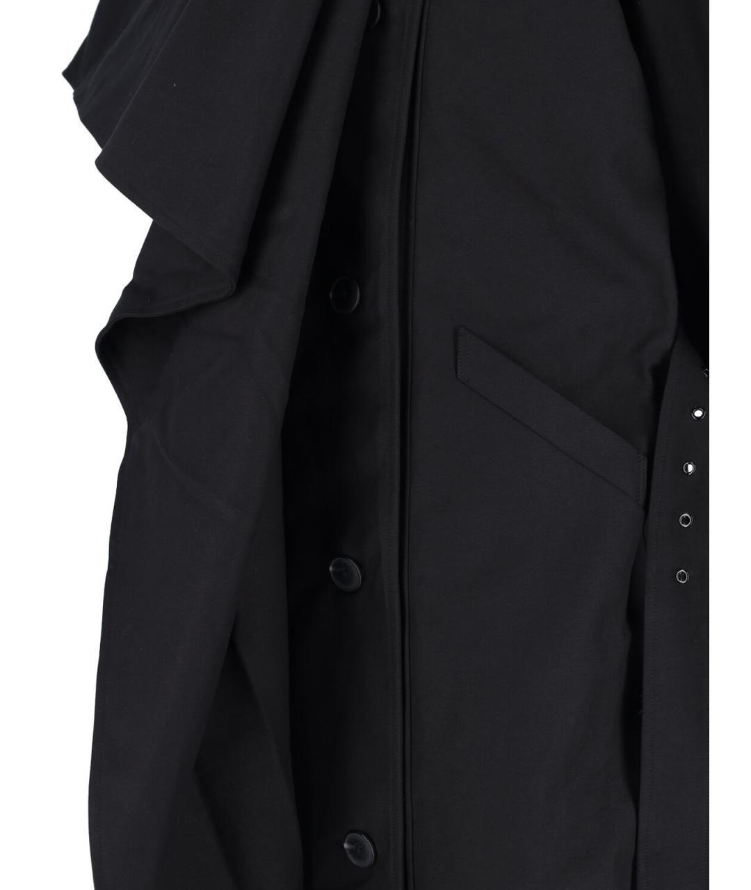 entire studios Черный хлопковый тренч / плащ, фото 7