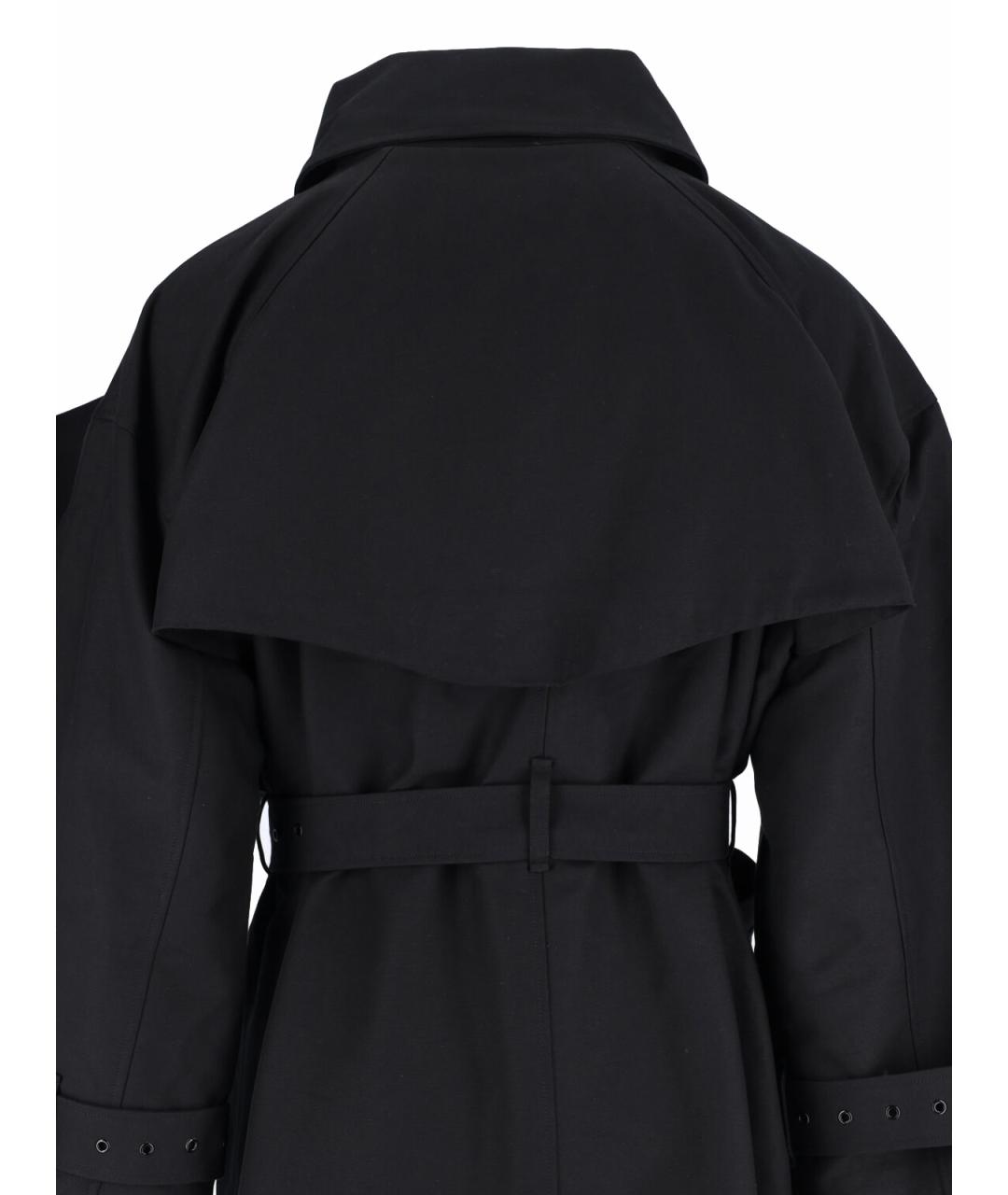 entire studios Черный хлопковый тренч / плащ, фото 5