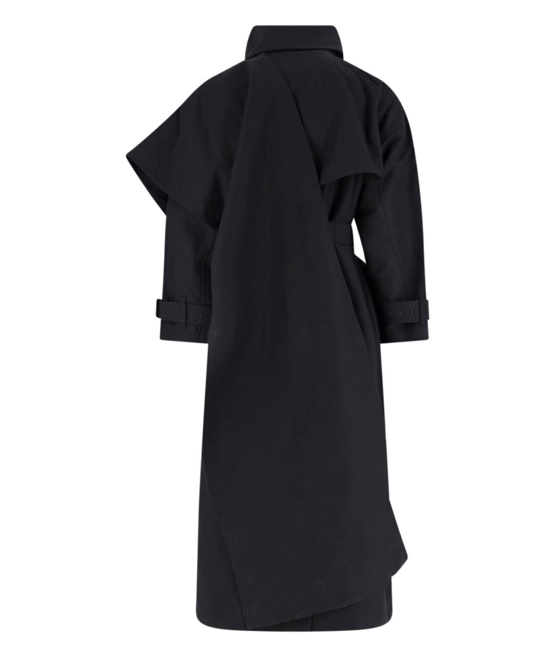 entire studios Черный хлопковый тренч / плащ, фото 4