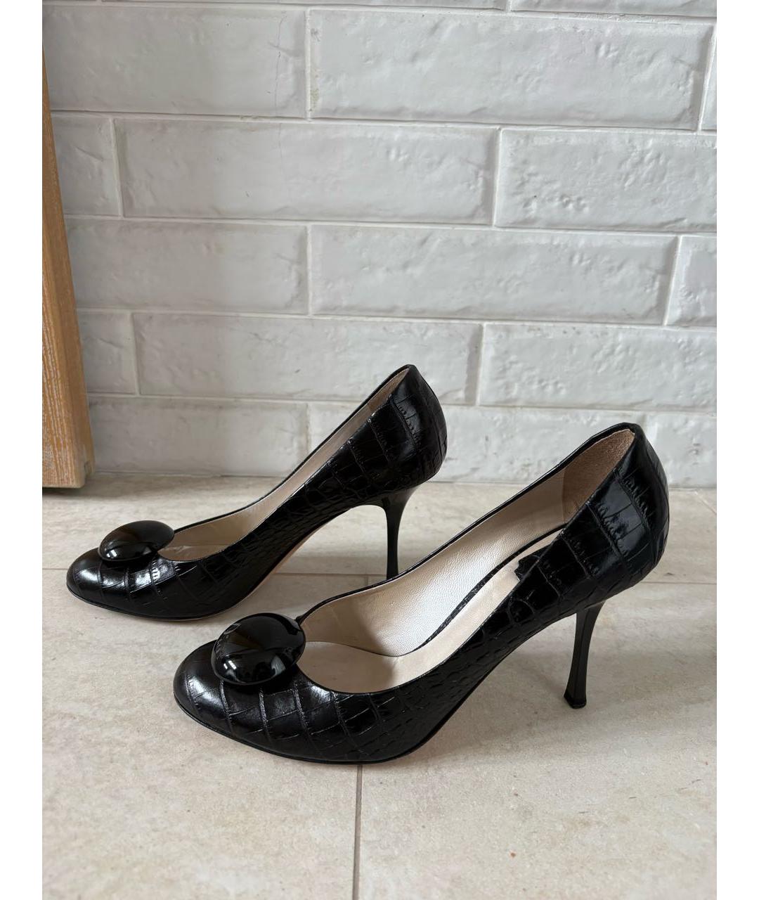 CHRISTIAN DIOR Черные кожаные туфли, фото 7