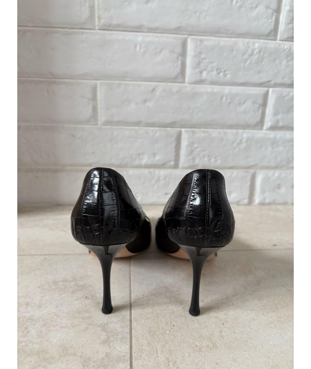 CHRISTIAN DIOR Черные кожаные туфли, фото 4