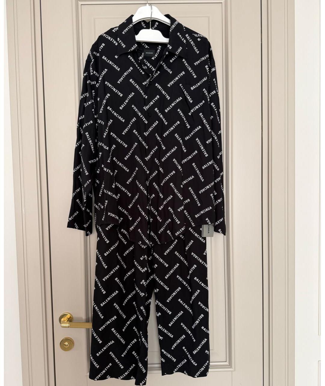 BALENCIAGA Черный хлопковый костюм с брюками, фото 9