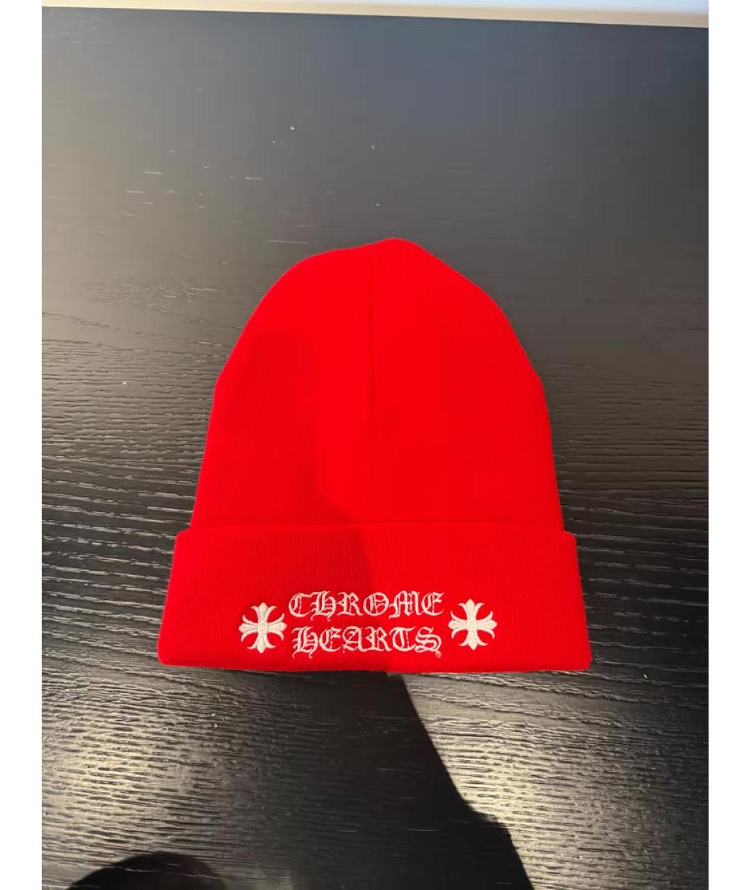 CHROME HEARTS Красная шапка, фото 4