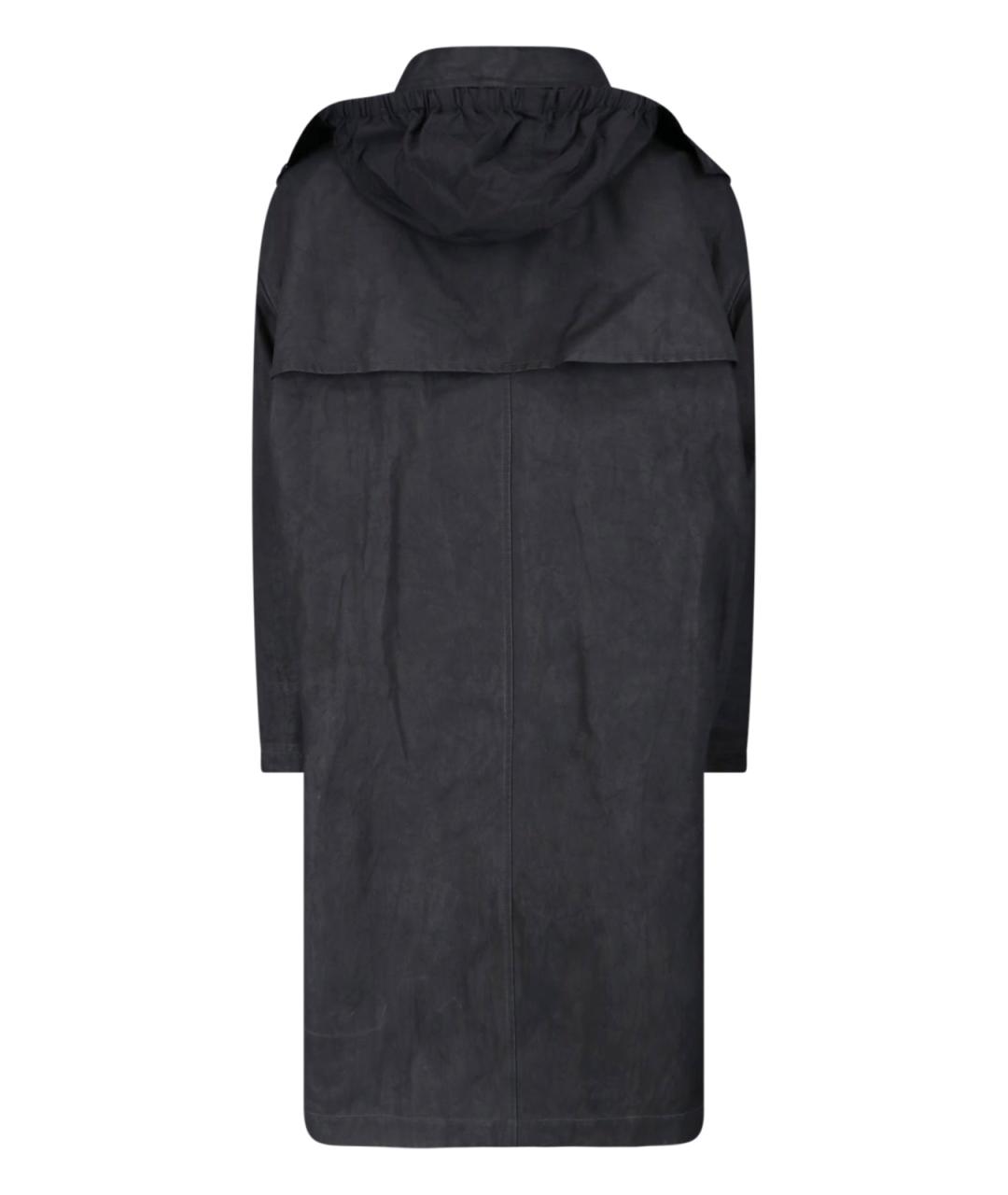 LEMAIRE Черное хлопковое пальто, фото 2