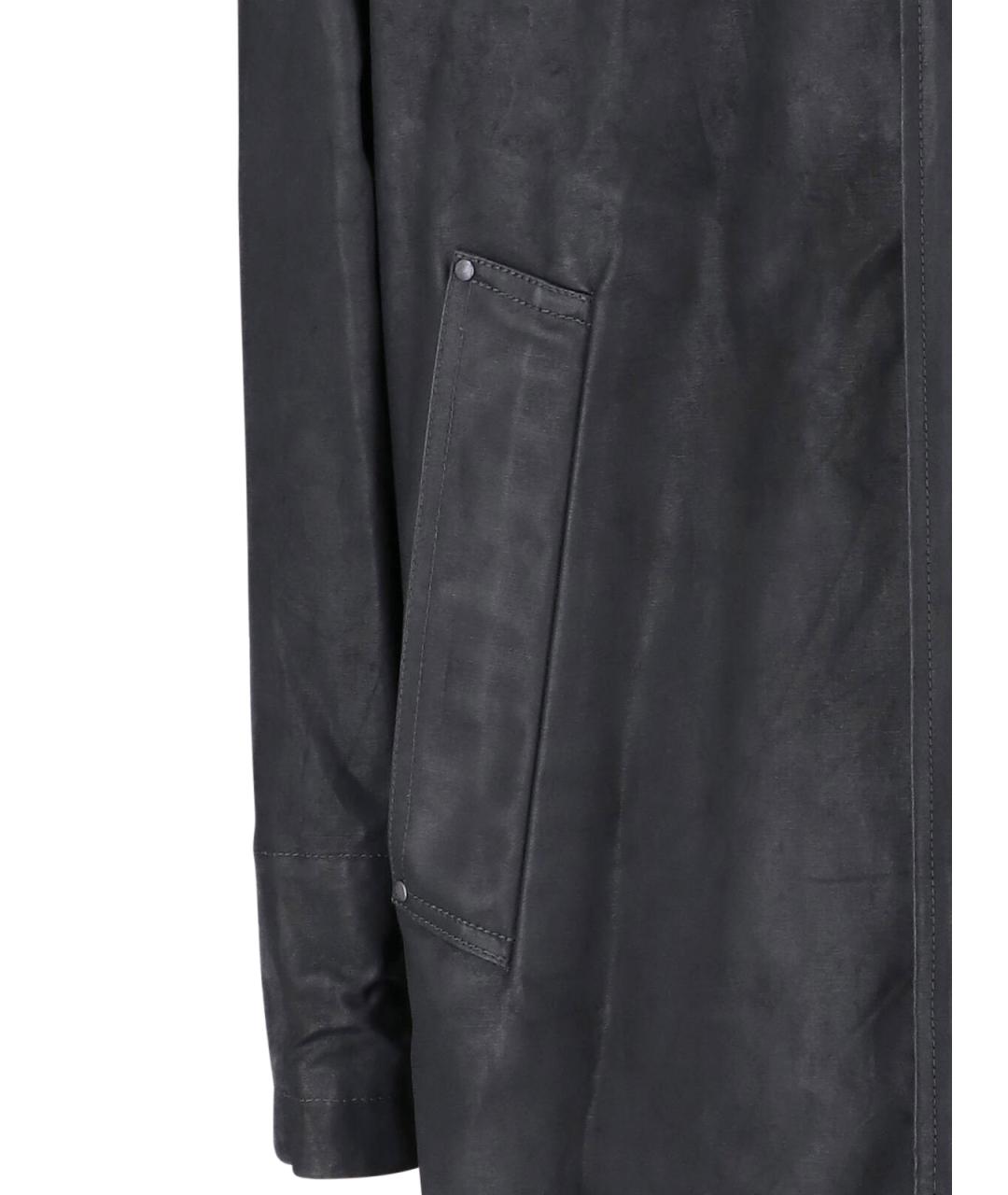 LEMAIRE Черное хлопковое пальто, фото 3