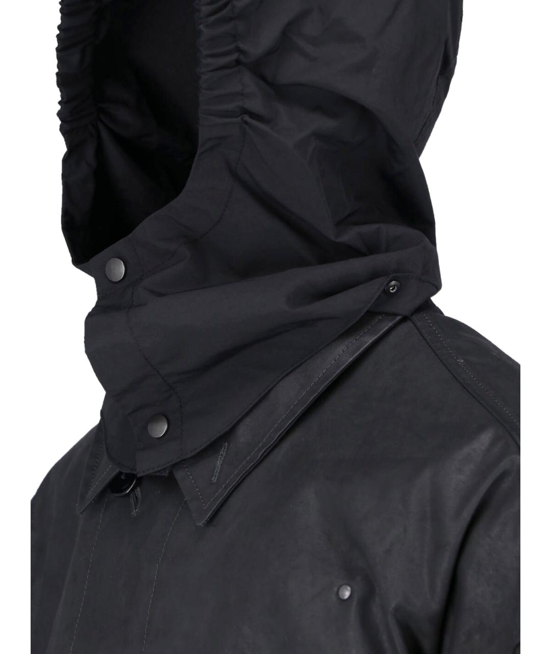 LEMAIRE Черное хлопковое пальто, фото 4