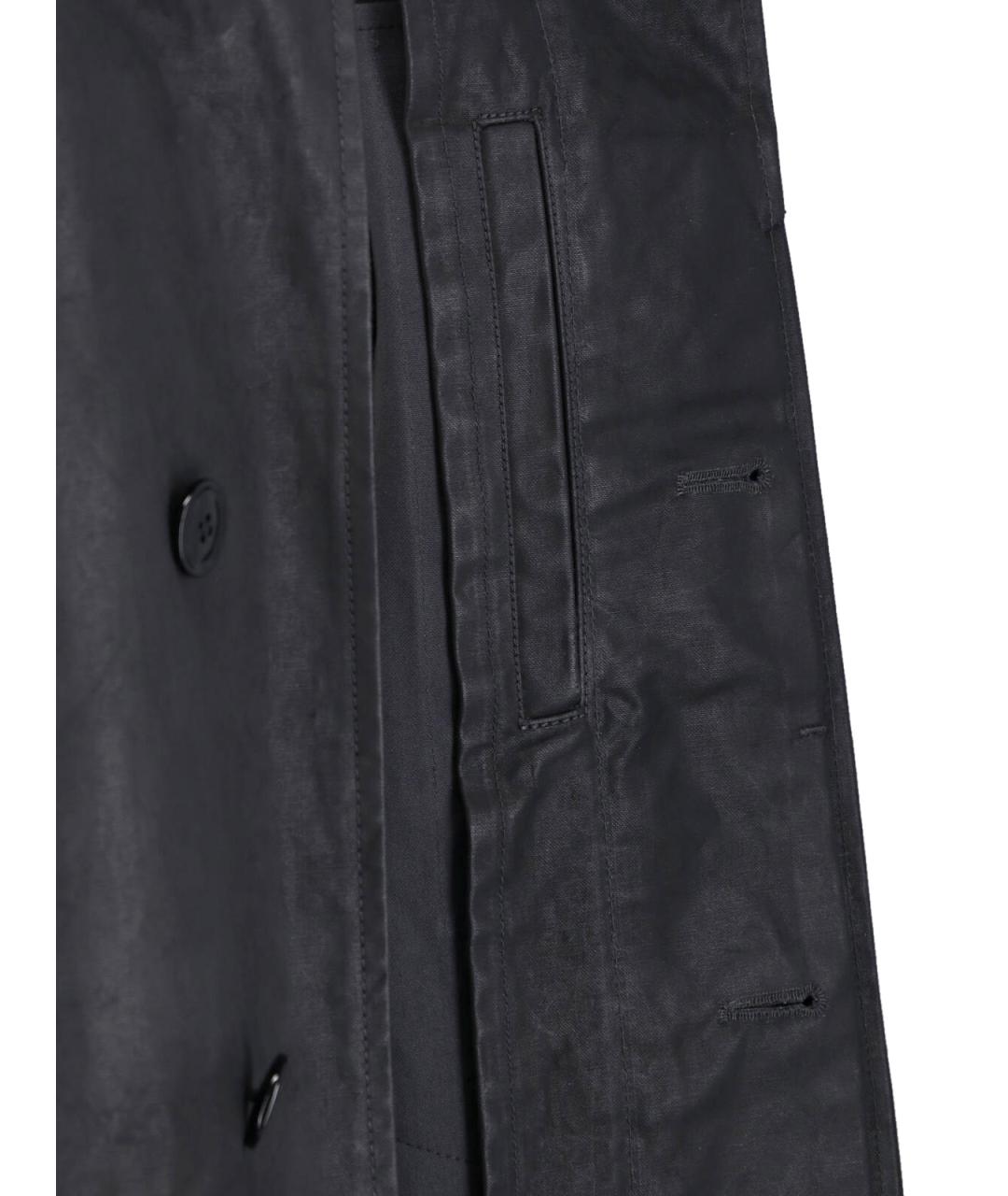 LEMAIRE Черное хлопковое пальто, фото 5