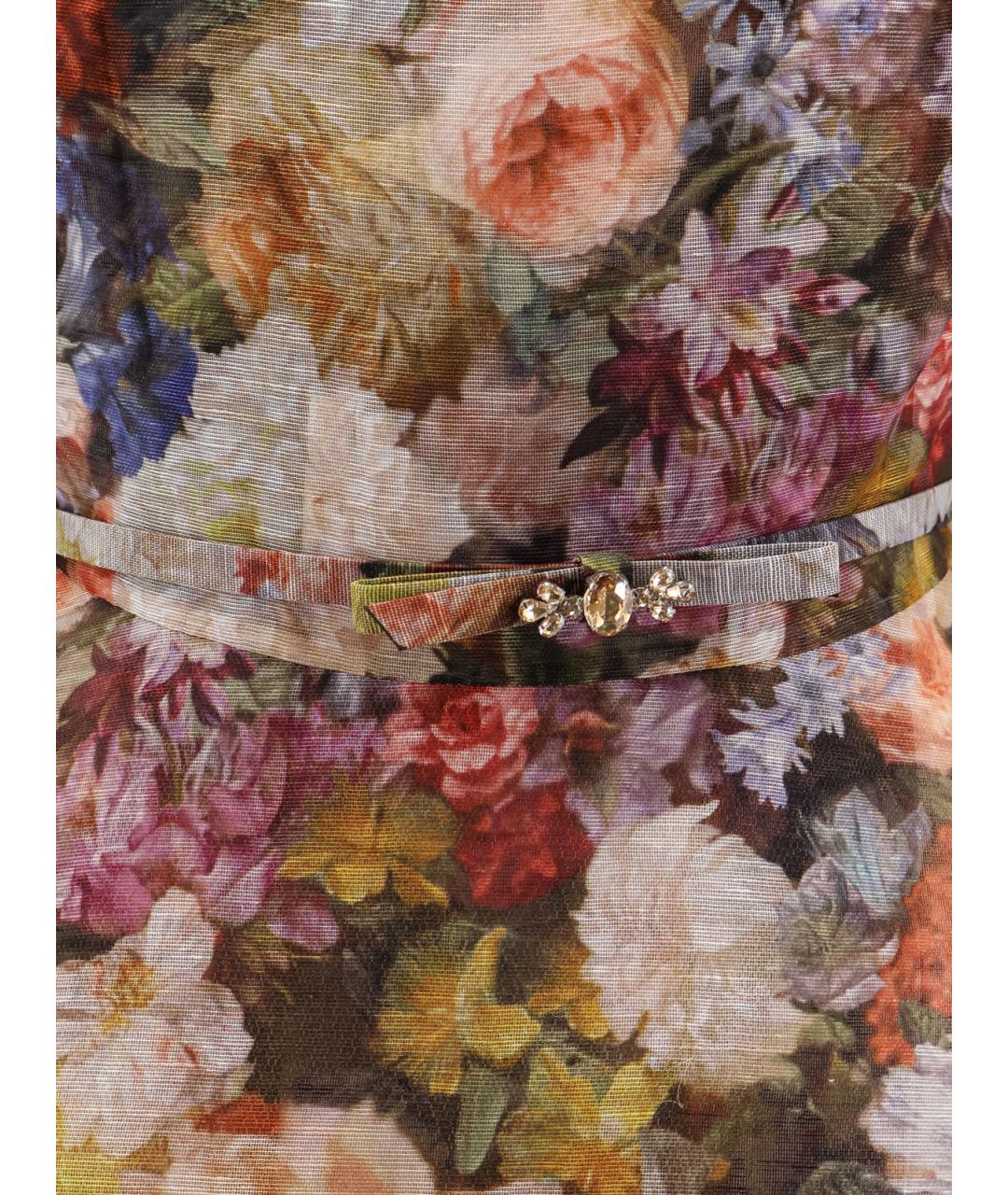 ZIMMERMANN Мульти льняное коктейльное платье, фото 3