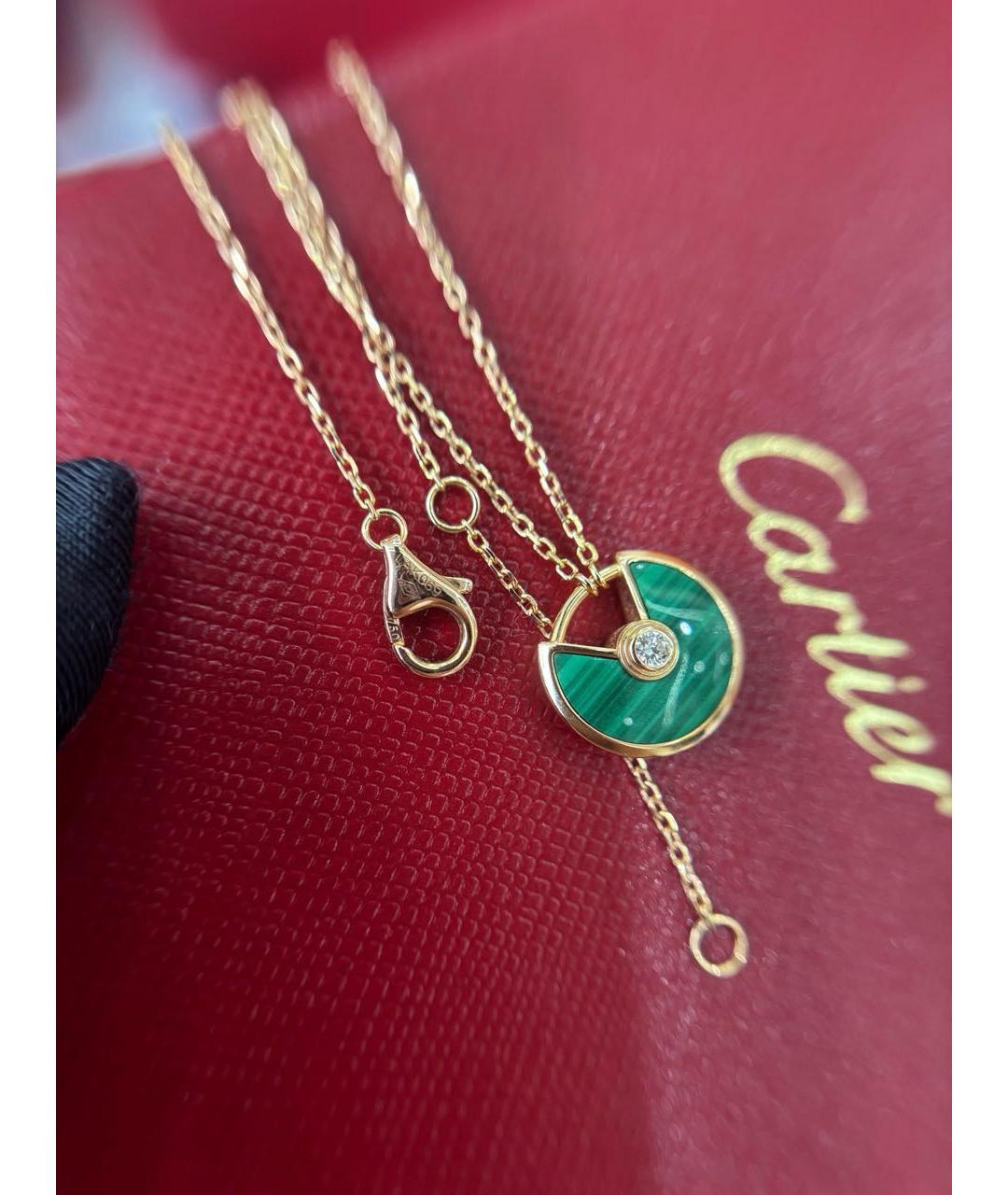 CARTIER Зеленые колье из розового золота, фото 5