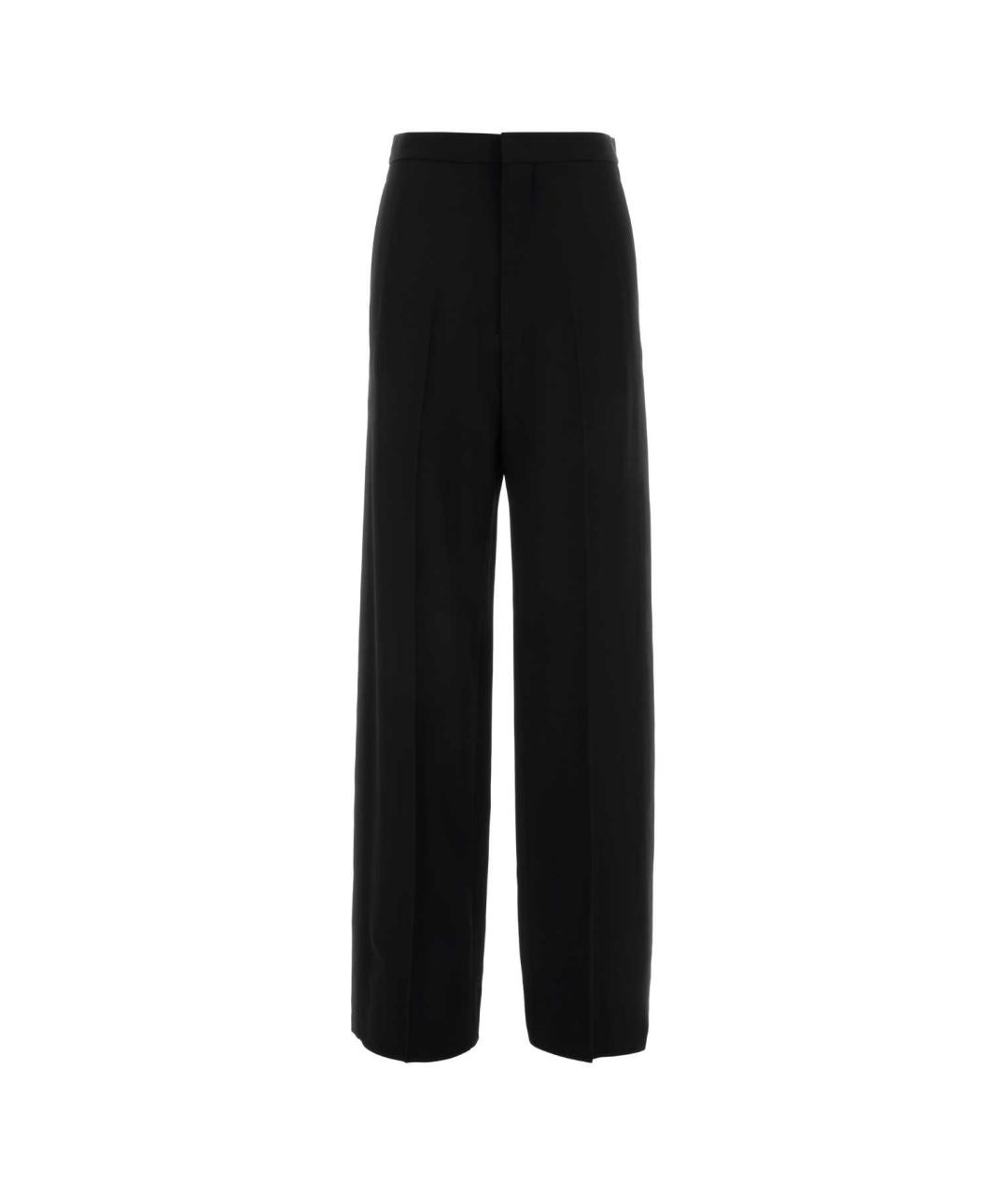 BALENCIAGA Черные шерстяные брюки широкие, фото 1