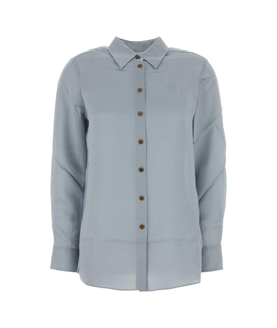 ZIMMERMANN Синяя шелковая рубашка, фото 1