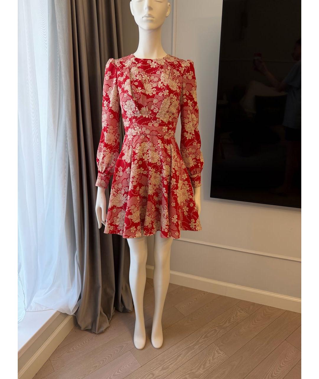 SAINT LAURENT Красное повседневное платье, фото 9