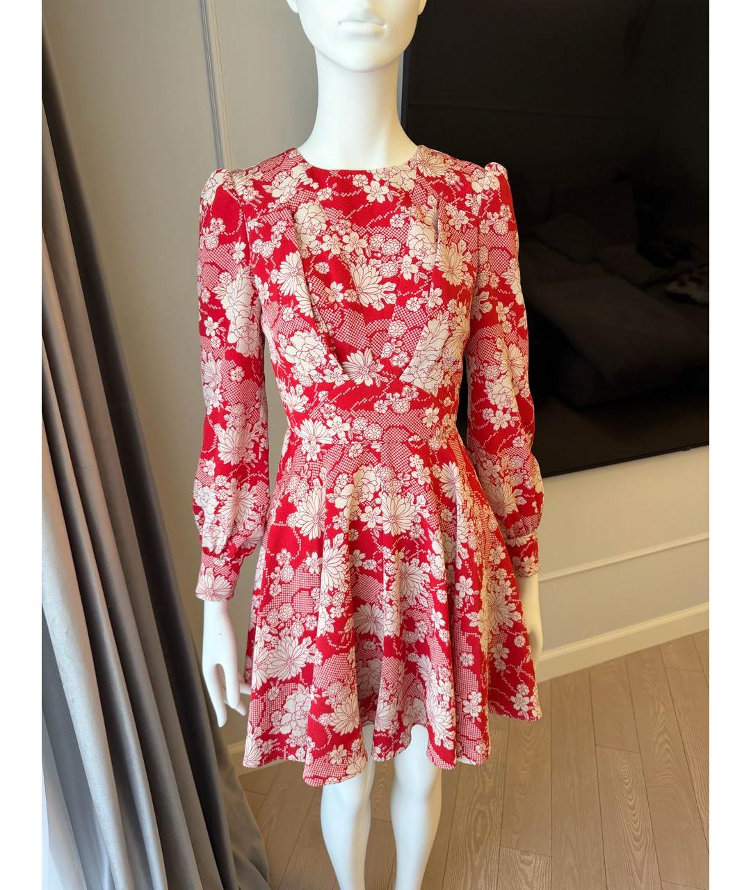 SAINT LAURENT Красное повседневное платье, фото 4