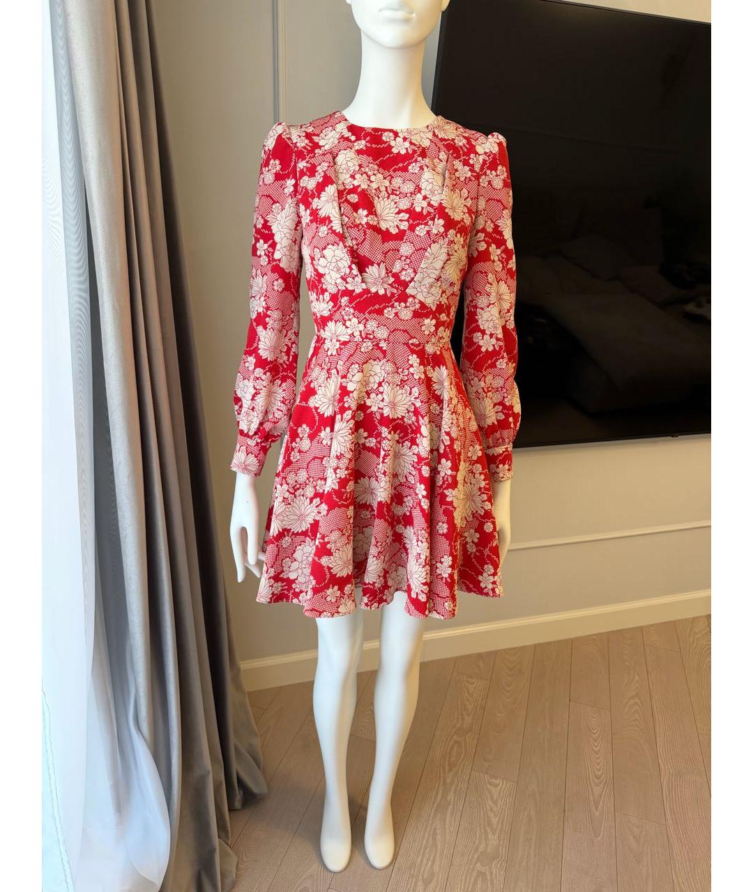 SAINT LAURENT Красное повседневное платье, фото 3