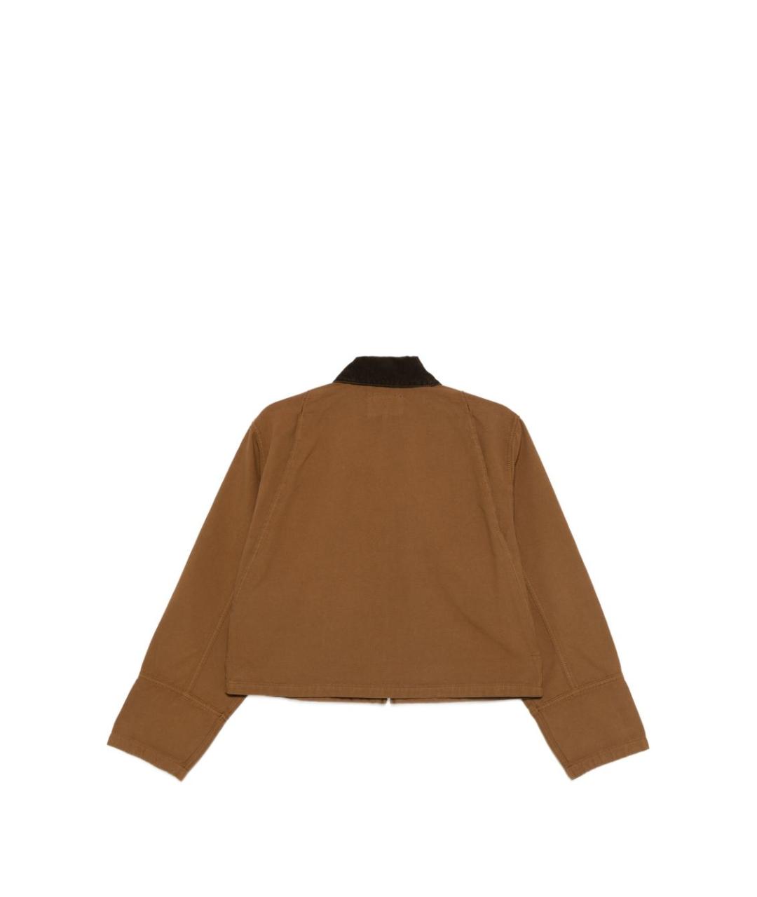 CARHARTT WIP Коричневая хлопковая куртка, фото 2