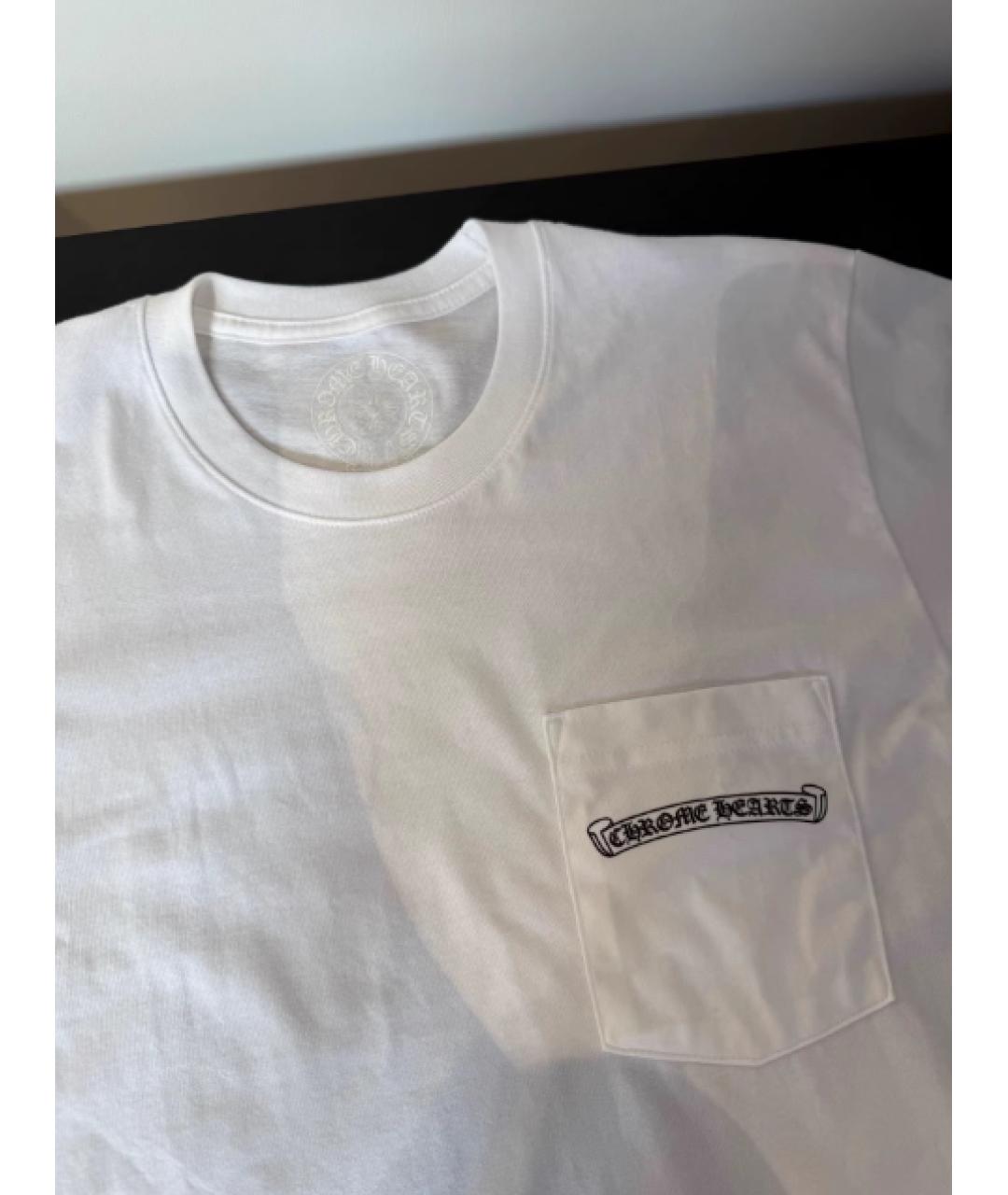 CHROME HEARTS Белая хлопковая футболка, фото 3