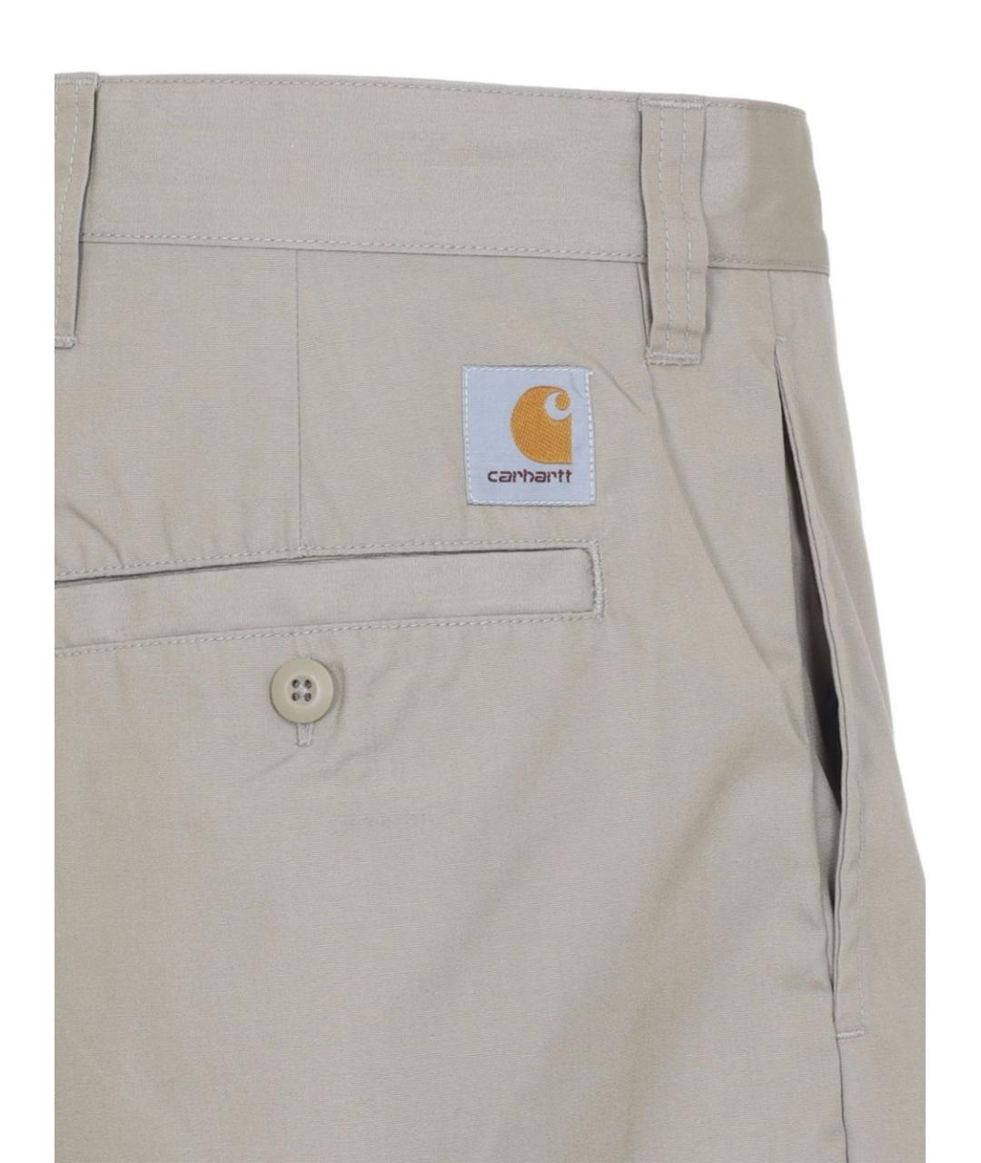 CARHARTT WIP Бежевые хлопковые повседневные брюки, фото 3