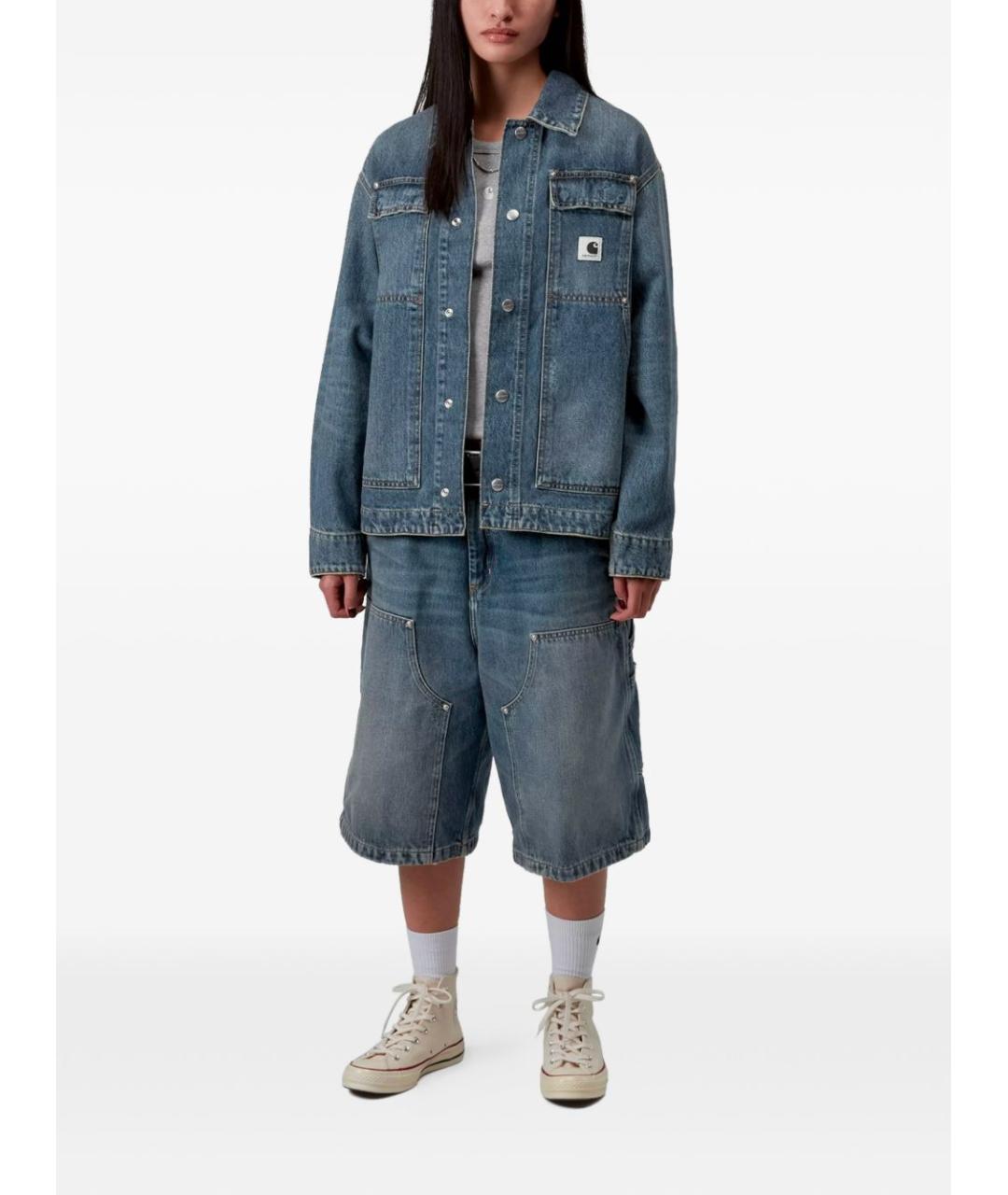 CARHARTT WIP Синяя хлопковая куртка, фото 5