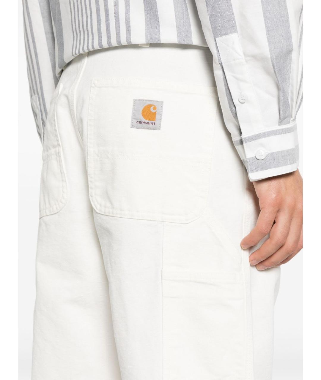 CARHARTT WIP Белые хлопковые прямые джинсы, фото 3