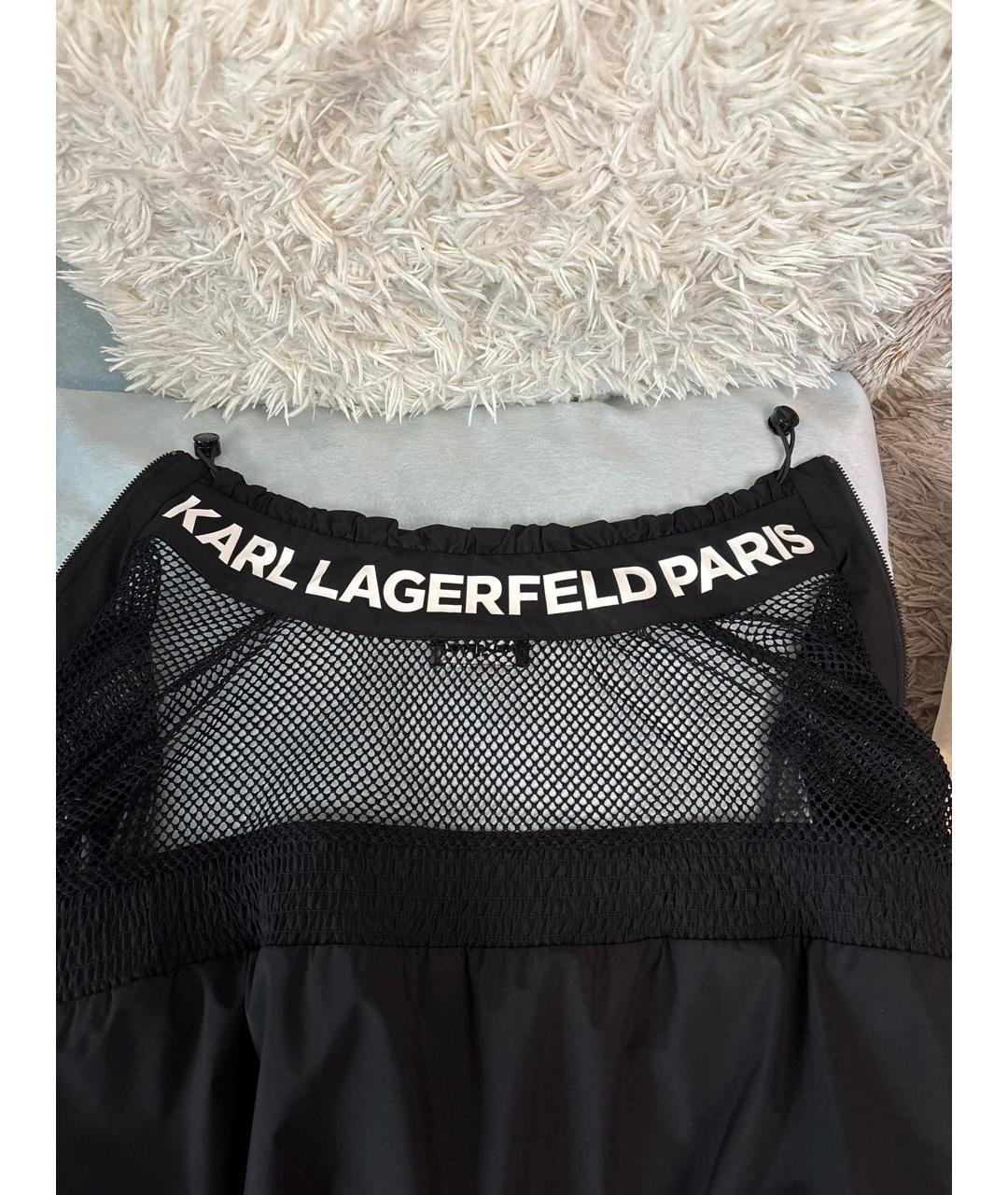 KARL LAGERFELD Черная полиэстеровая куртка, фото 8