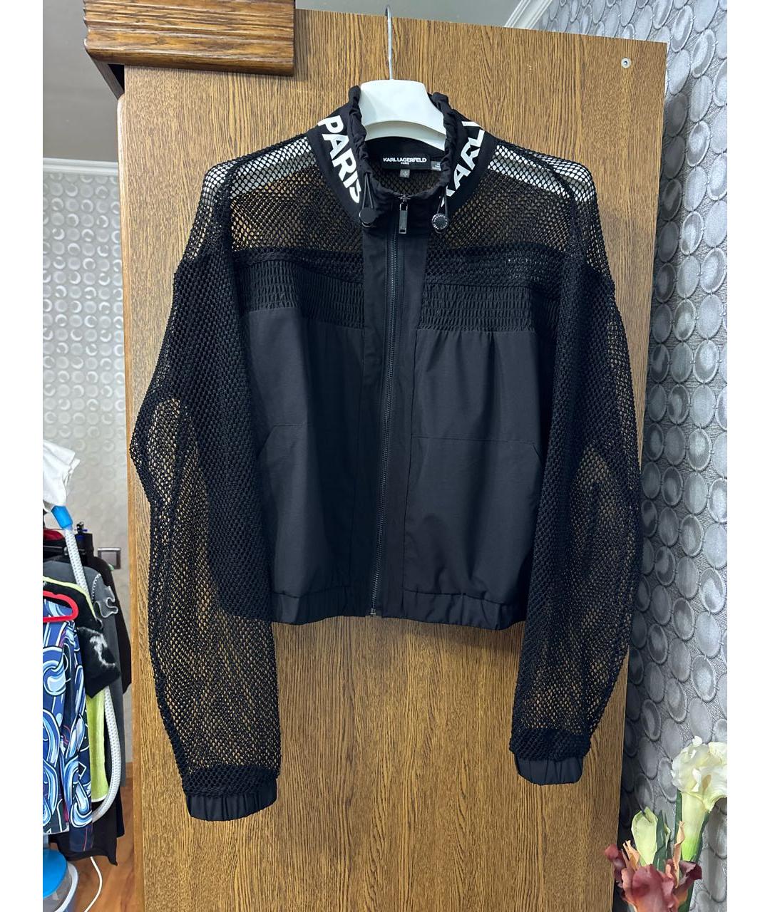KARL LAGERFELD Черная полиэстеровая куртка, фото 9