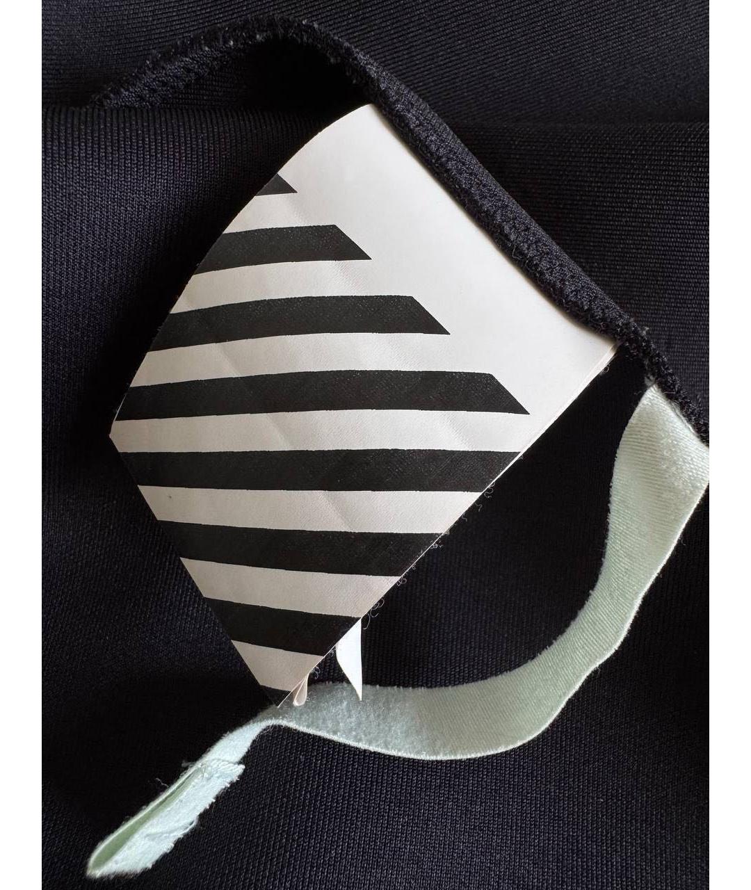 OFF-WHITE Черное полиэстеровое повседневное платье, фото 4