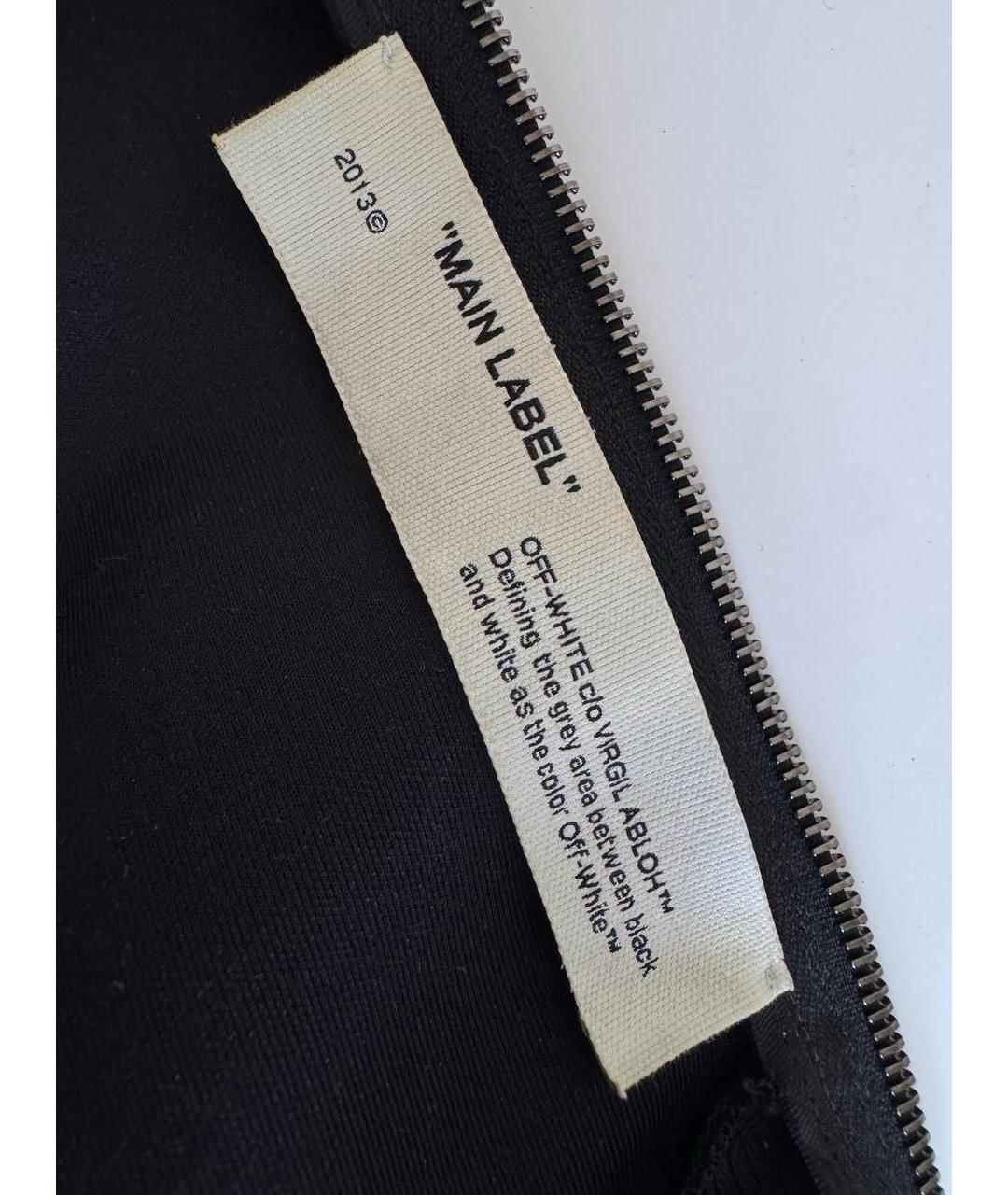 OFF-WHITE Черное полиэстеровое повседневное платье, фото 6