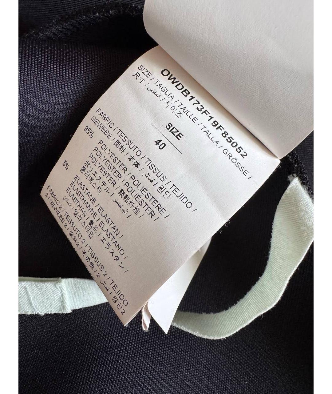 OFF-WHITE Черное полиэстеровое повседневное платье, фото 5