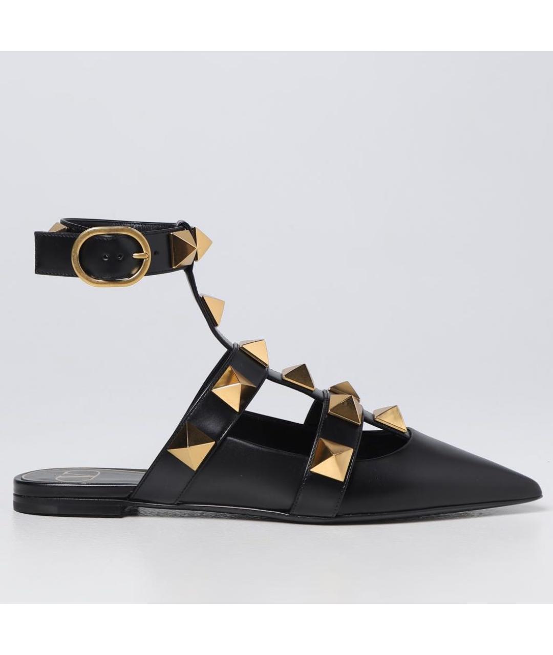 VALENTINO Черные кожаные мюли, фото 6