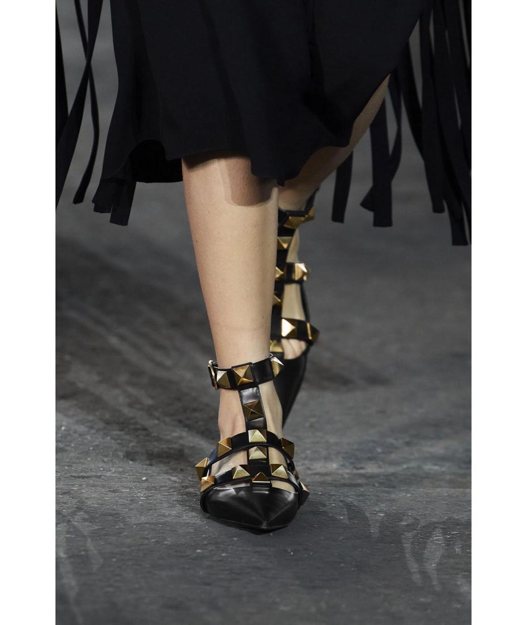 VALENTINO Черные кожаные мюли, фото 2