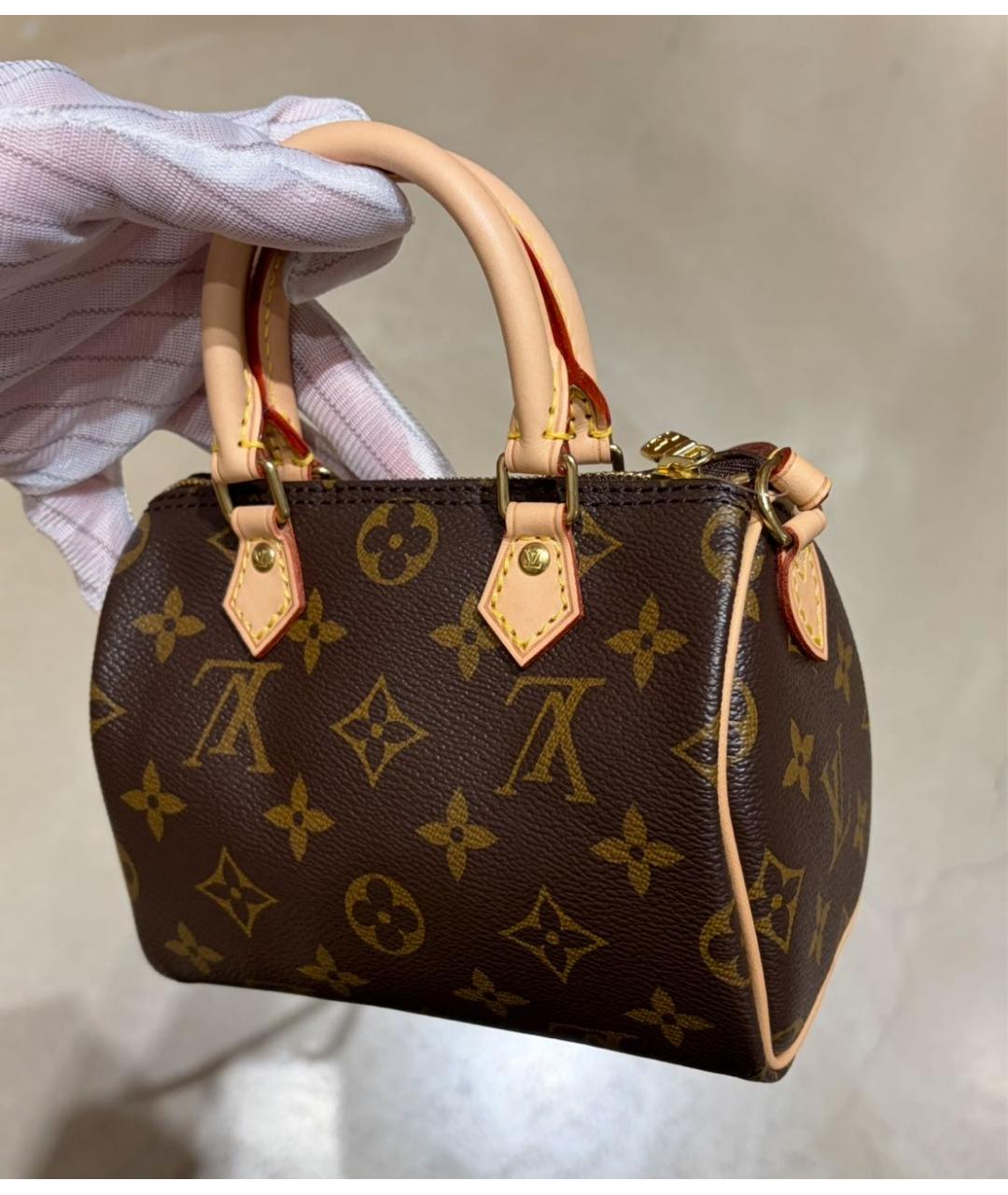 LOUIS VUITTON Коричневая сумка с короткими ручками, фото 6
