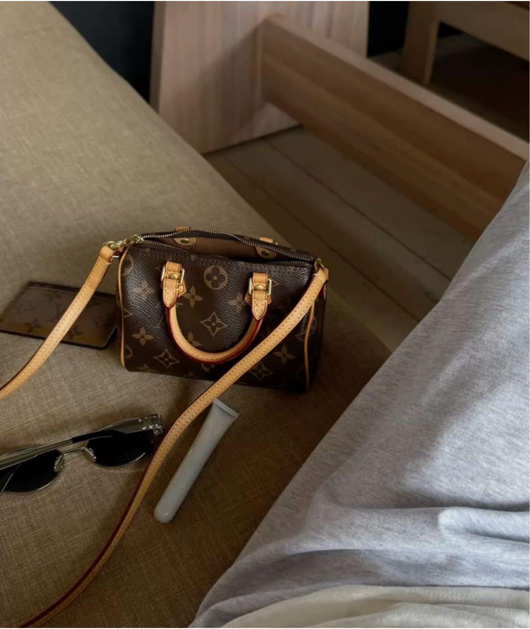 LOUIS VUITTON Коричневая сумка с короткими ручками, фото 2