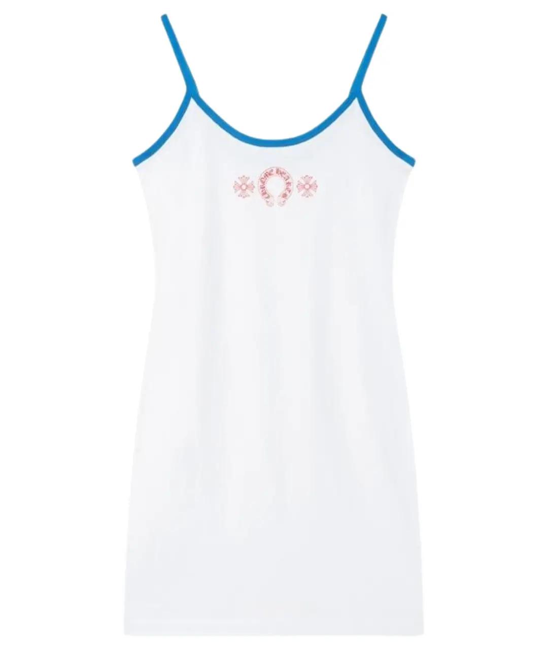 CHROME HEARTS Белое хлопковое повседневное платье, фото 1