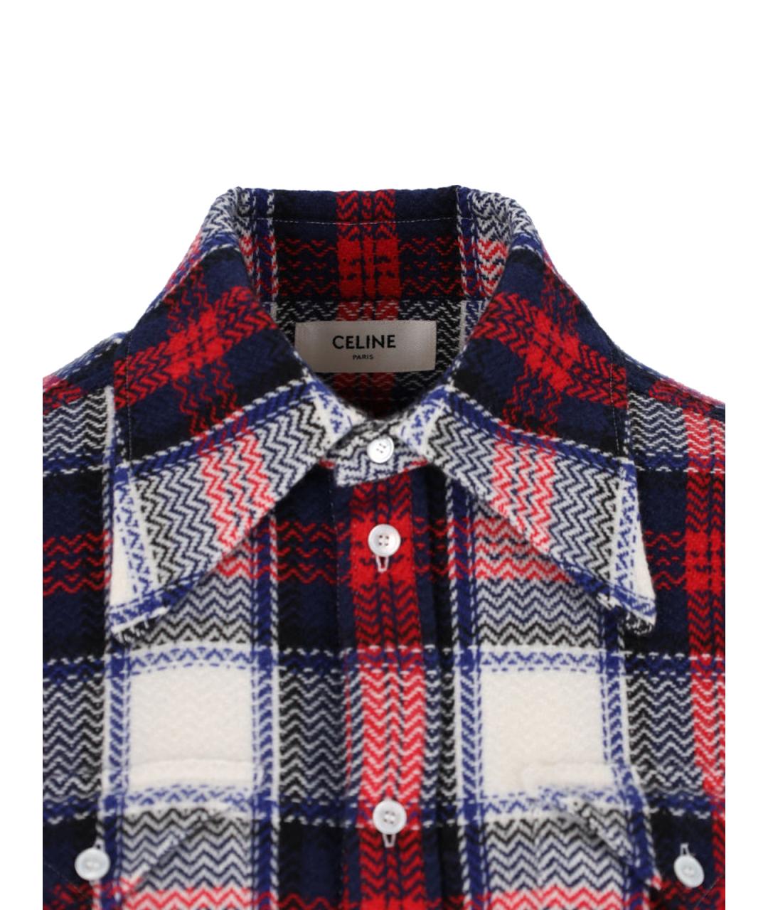 CELINE Мульти кашемировая рубашка, фото 4