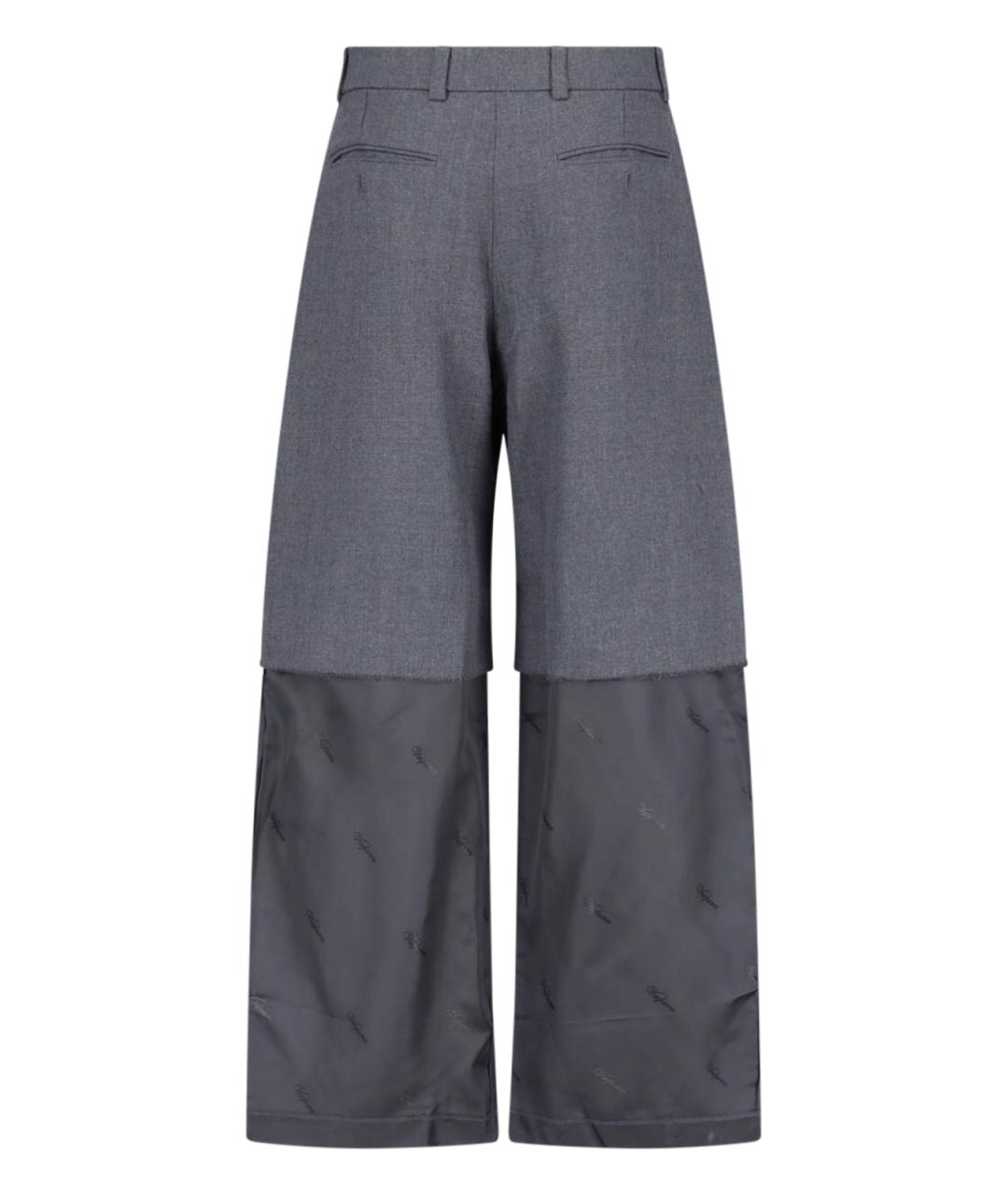 Vaquera Серые полиэстеровые прямые брюки, фото 2