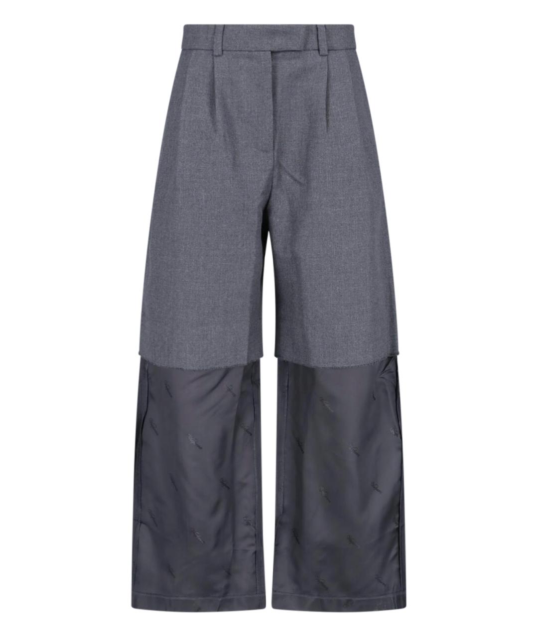 Vaquera Серые полиэстеровые прямые брюки, фото 1